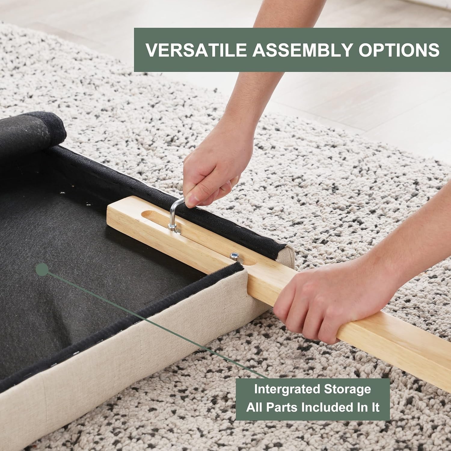 Upholstered Queen Headboard with Adjustable Height and Style