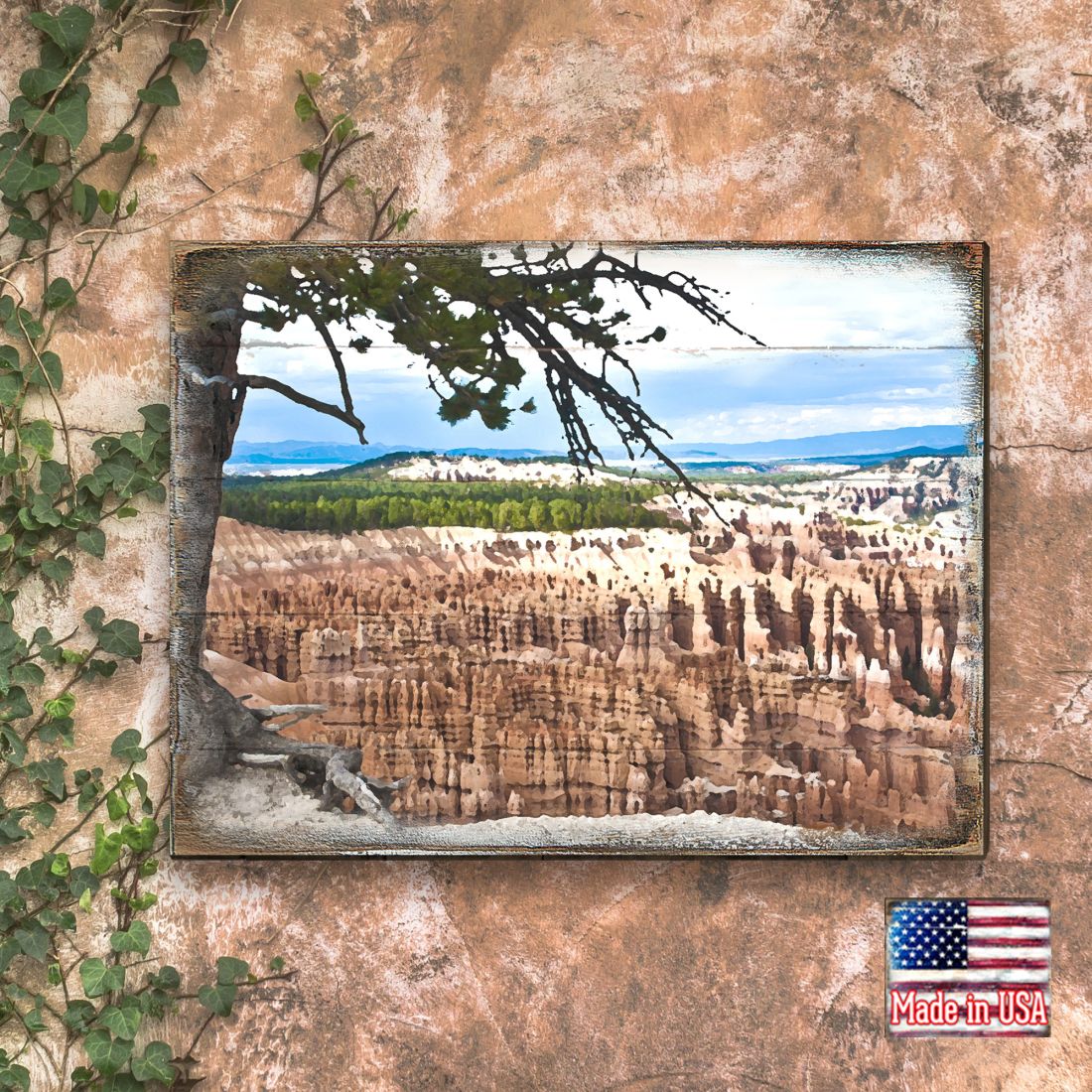 Canyon Tree View Art Wooden Wall Art by Nature Wonders | Nature Wildlife Décor  - 95281B-1