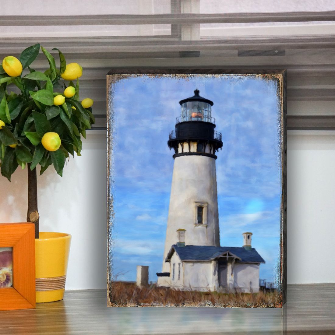 Lighthouse Wooden Coastal Wall Art by Nature Wonders | Coastal Sea-Life Décor - 95368B-3