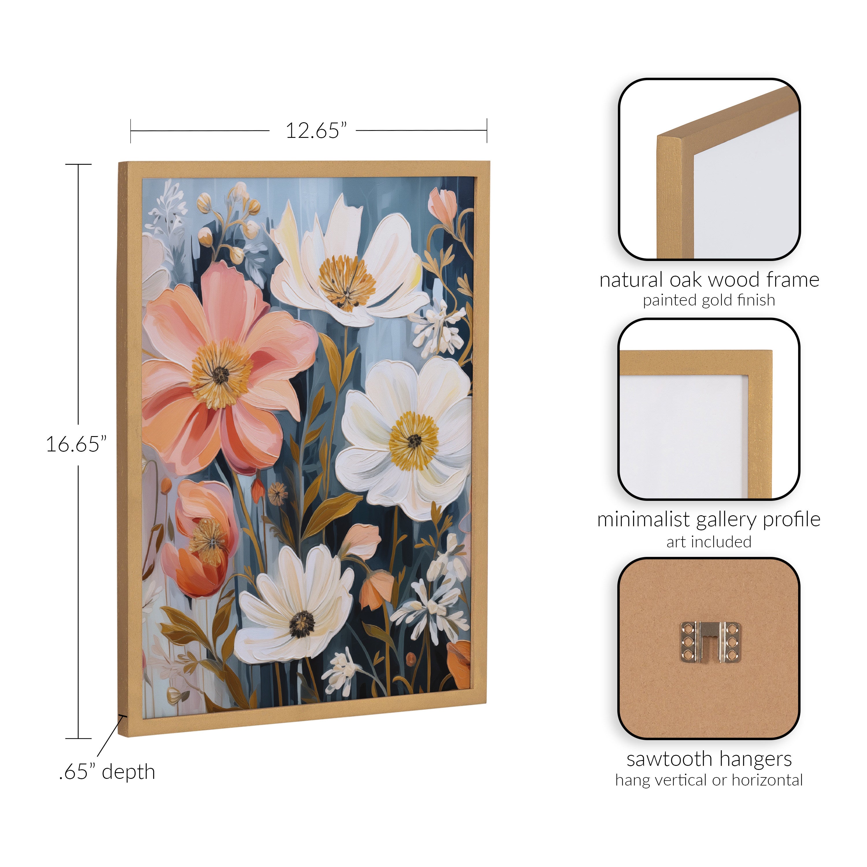 Gallery Boho Flowers in Muted Neutrals Print by The Creative Bunch Studio