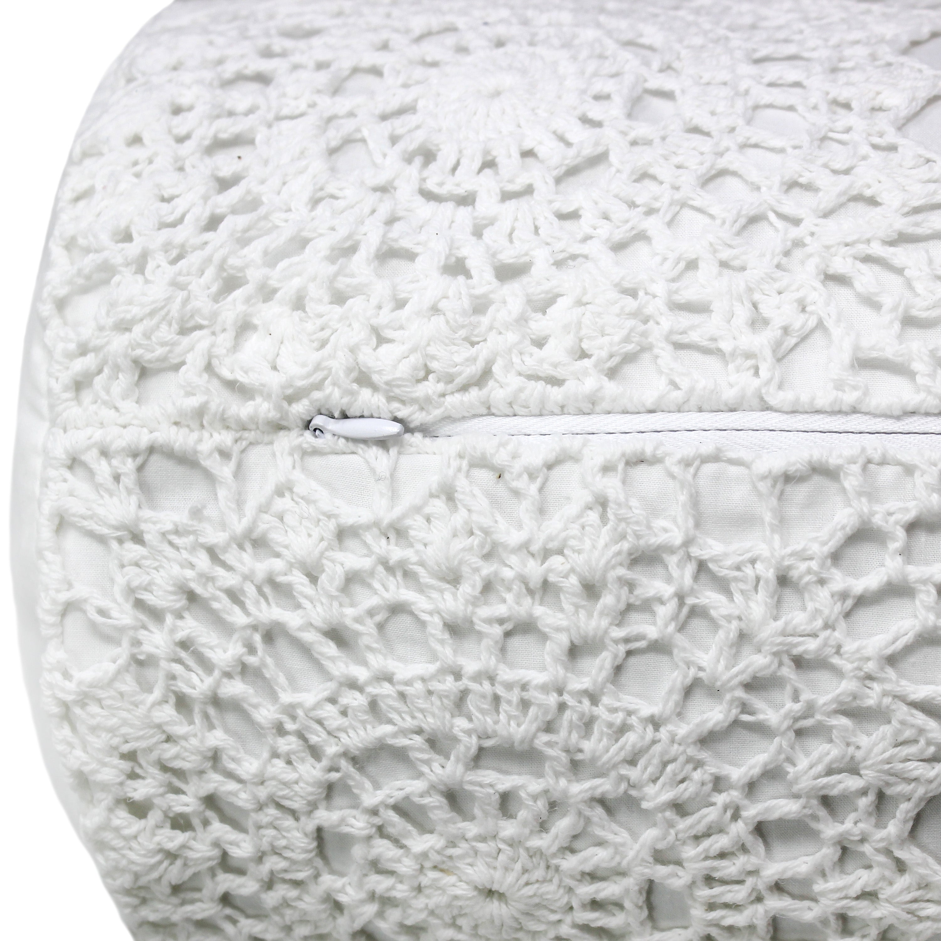 Hand Made Crochet Cotton Neckroll Pillow