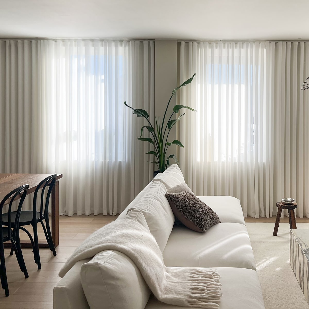 Wynn Soft Cotton Semi Sheer Curtains