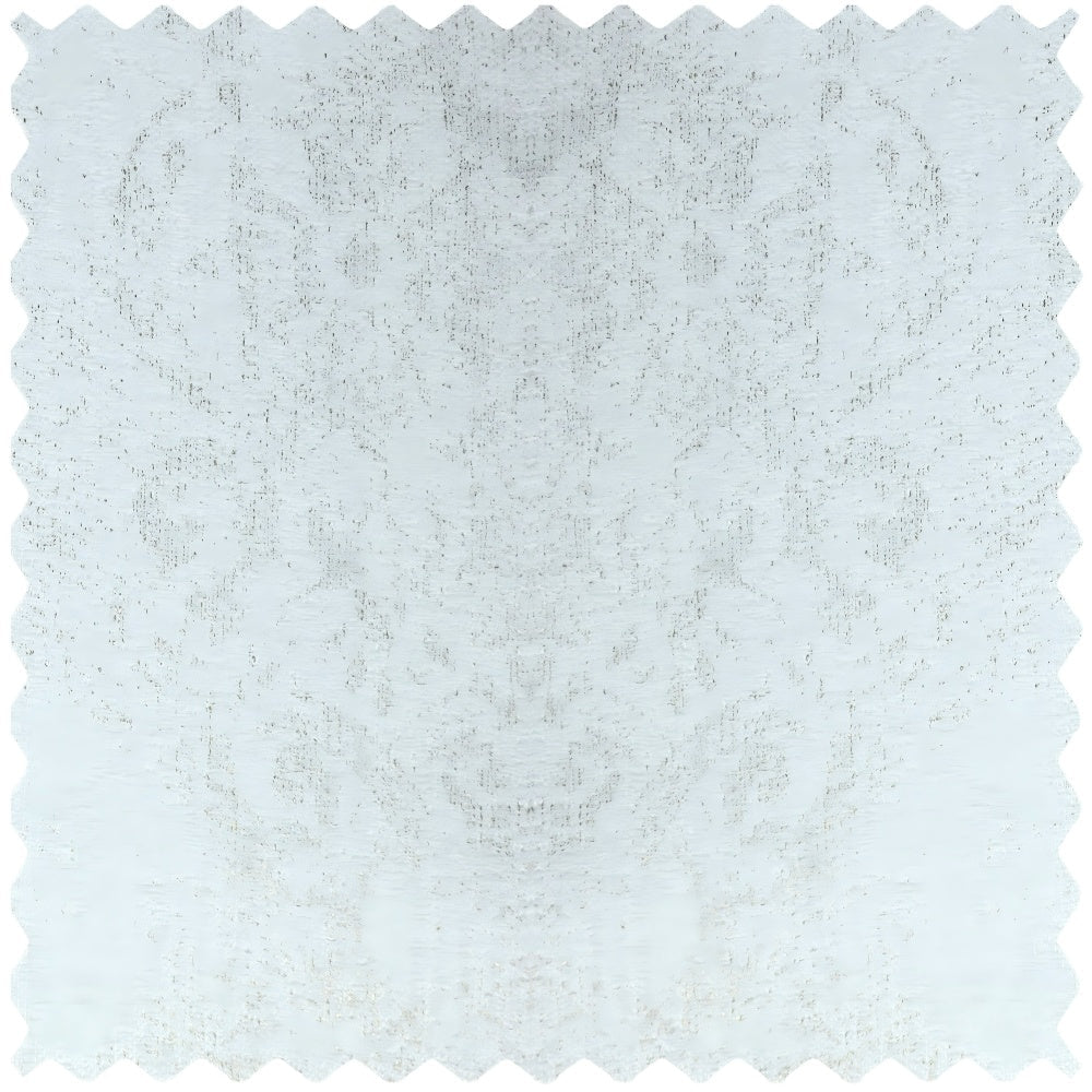 Mazon Damask Foil Printed Linen Sheer Curtains