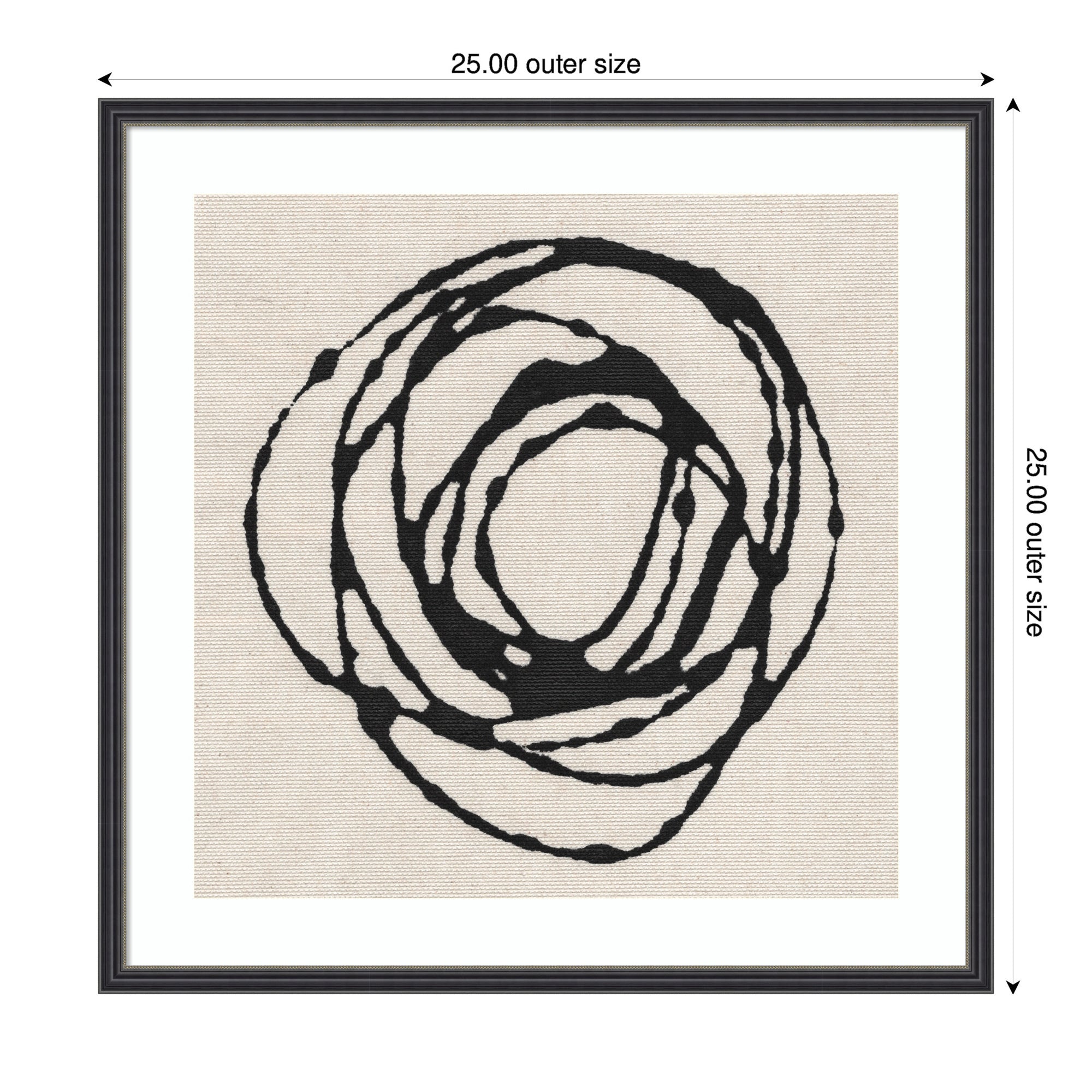 Framed Art Flowing Circle Abstract by The Creative Bunch Studio