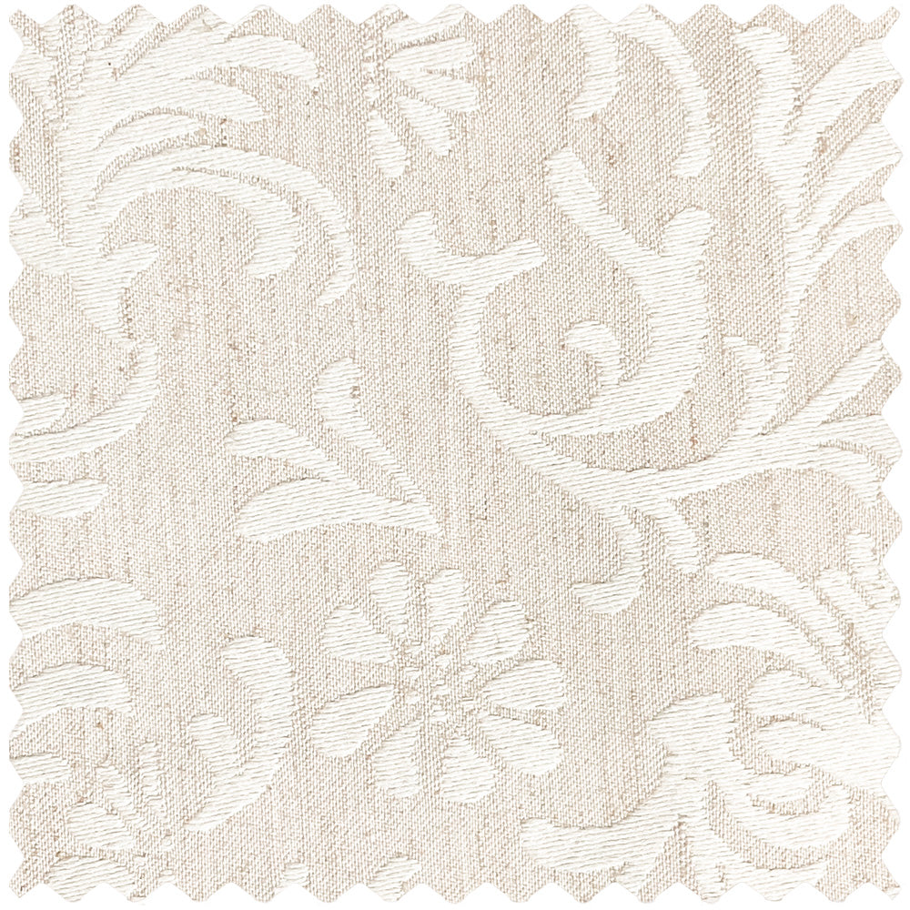 Miranda Subtle Floral Linen Cotton Jacquard Curtains