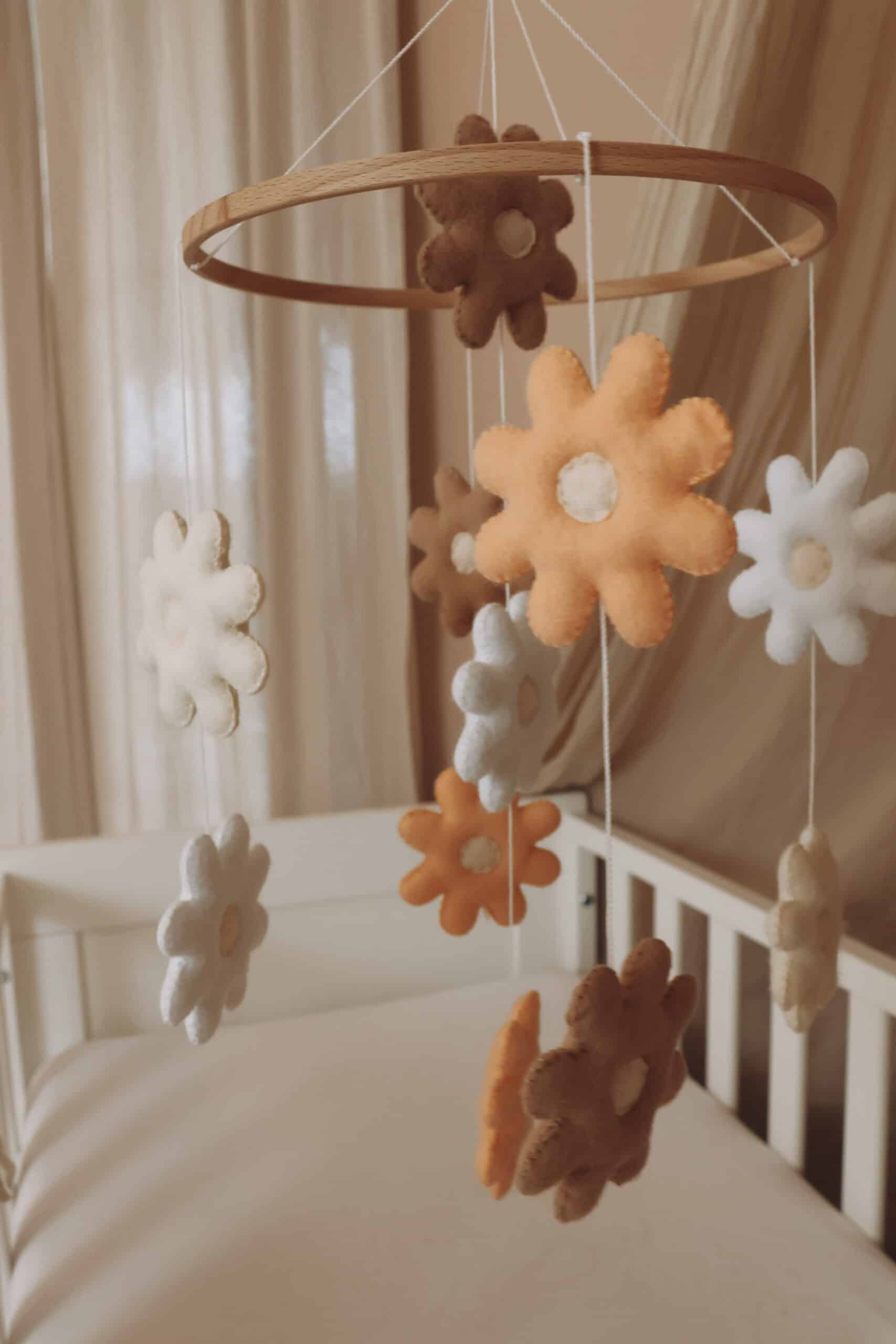 Complete set Handmade Flowers baby mobile (Mobile + Arm + Box)-8