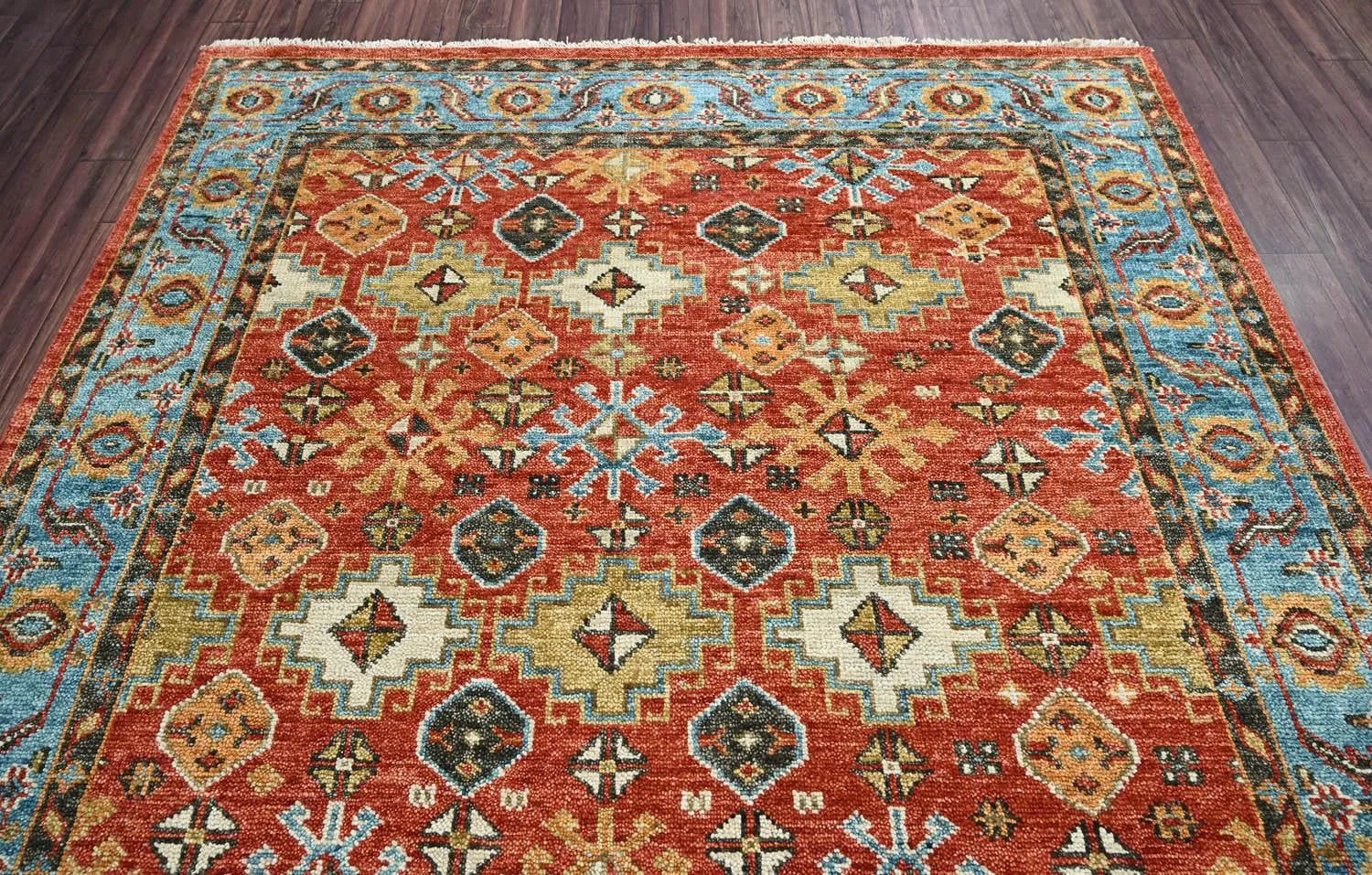 Multi Sizes Coral Hand Knotted Arts & Crafts/Mission Oushak Wool Oriental Area Rug