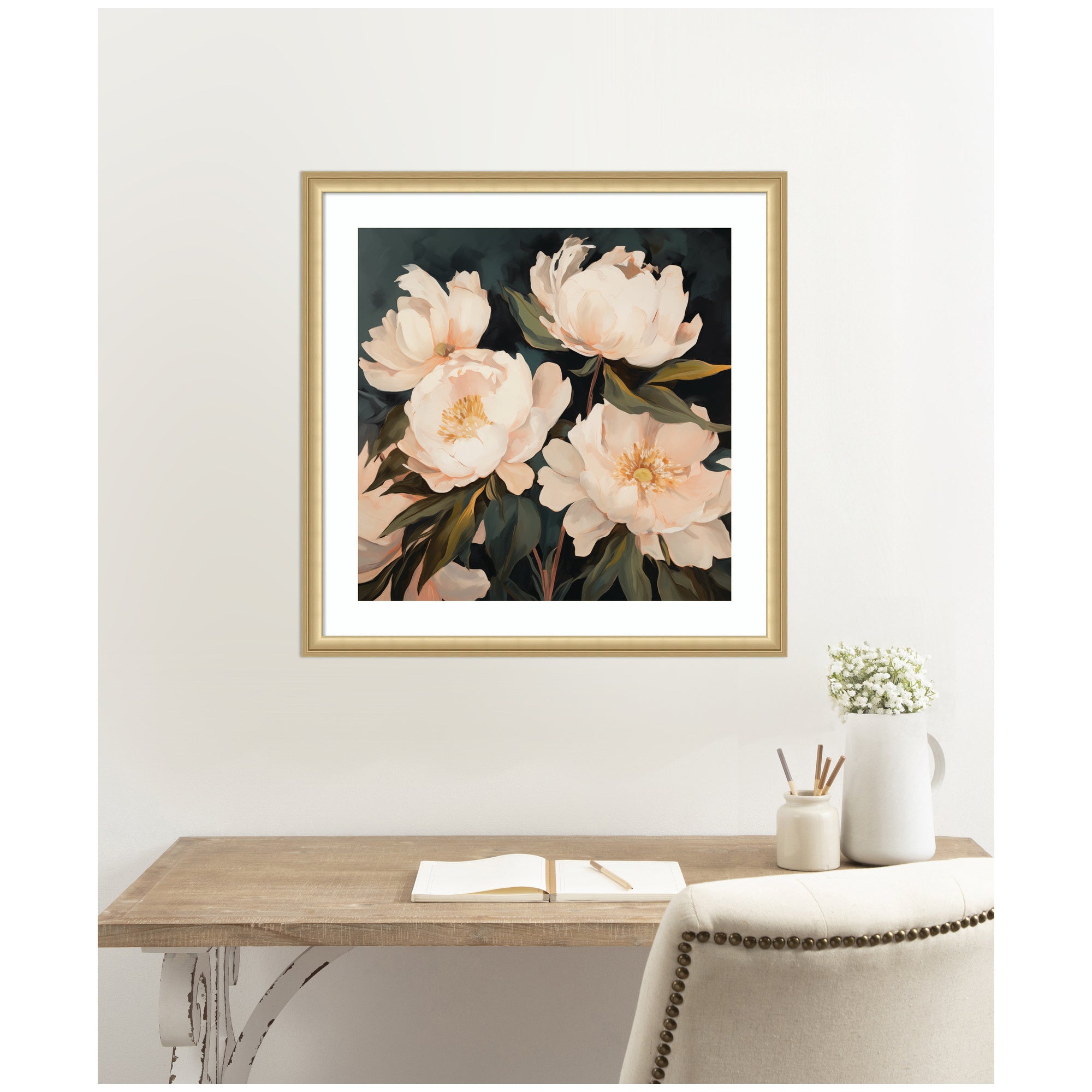 Framed Art Beautiful Painterly Floral Bouquets 2 by The Creative Bunch Studio