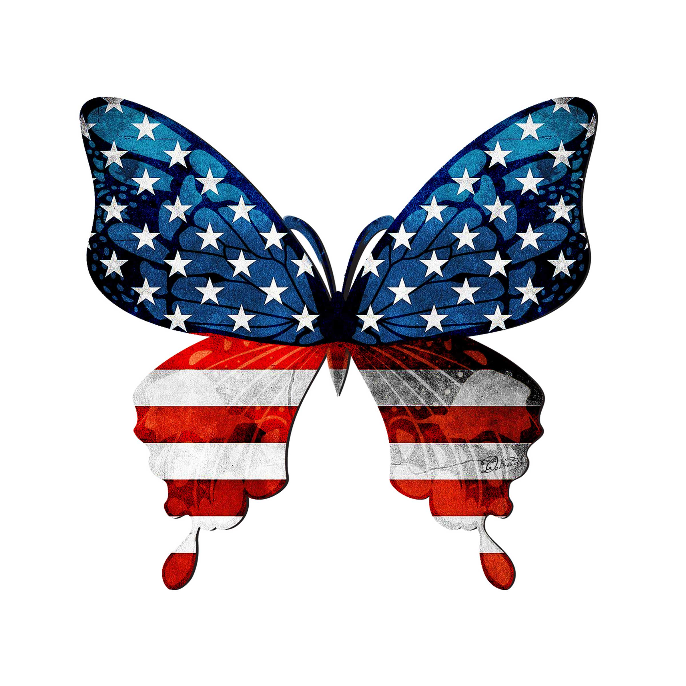 USA Butterfly Holiday Door Decor by G. DeBrekht | American Christmas Decor - 8187127H-4