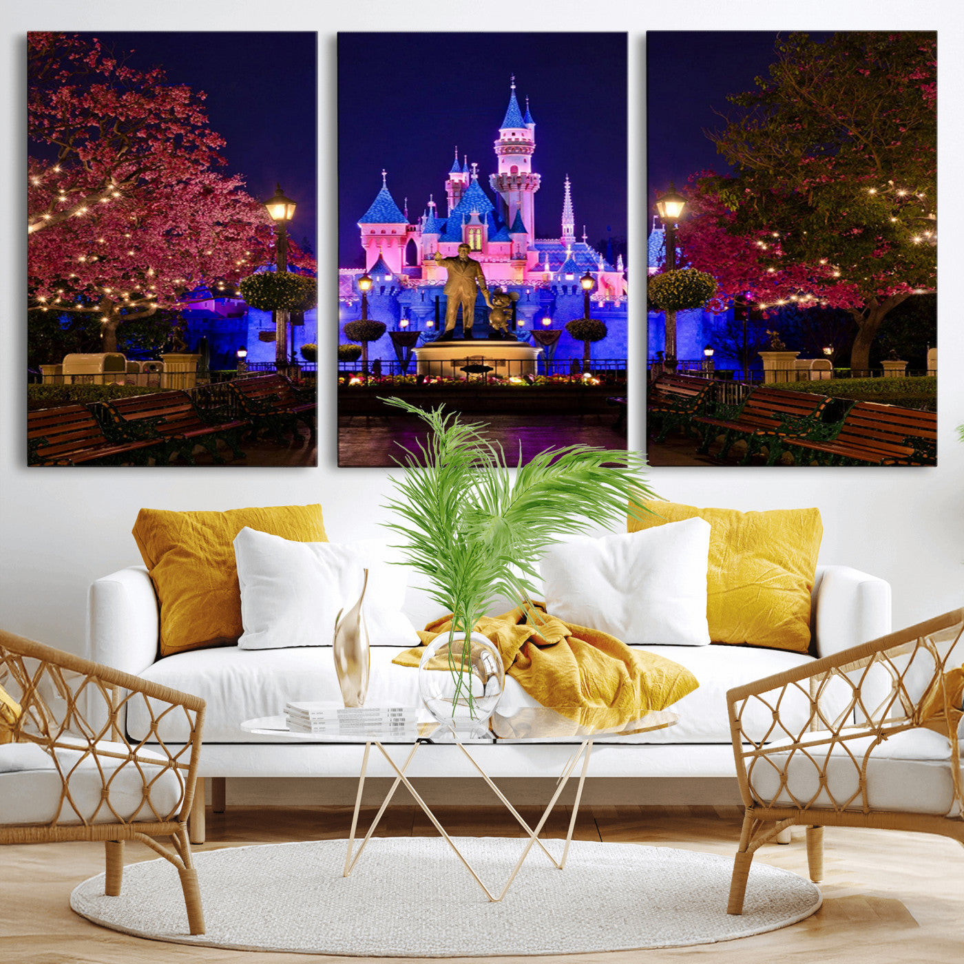 Castle Large Wall Art Disney Magic Kingdom Kids Room Decor -