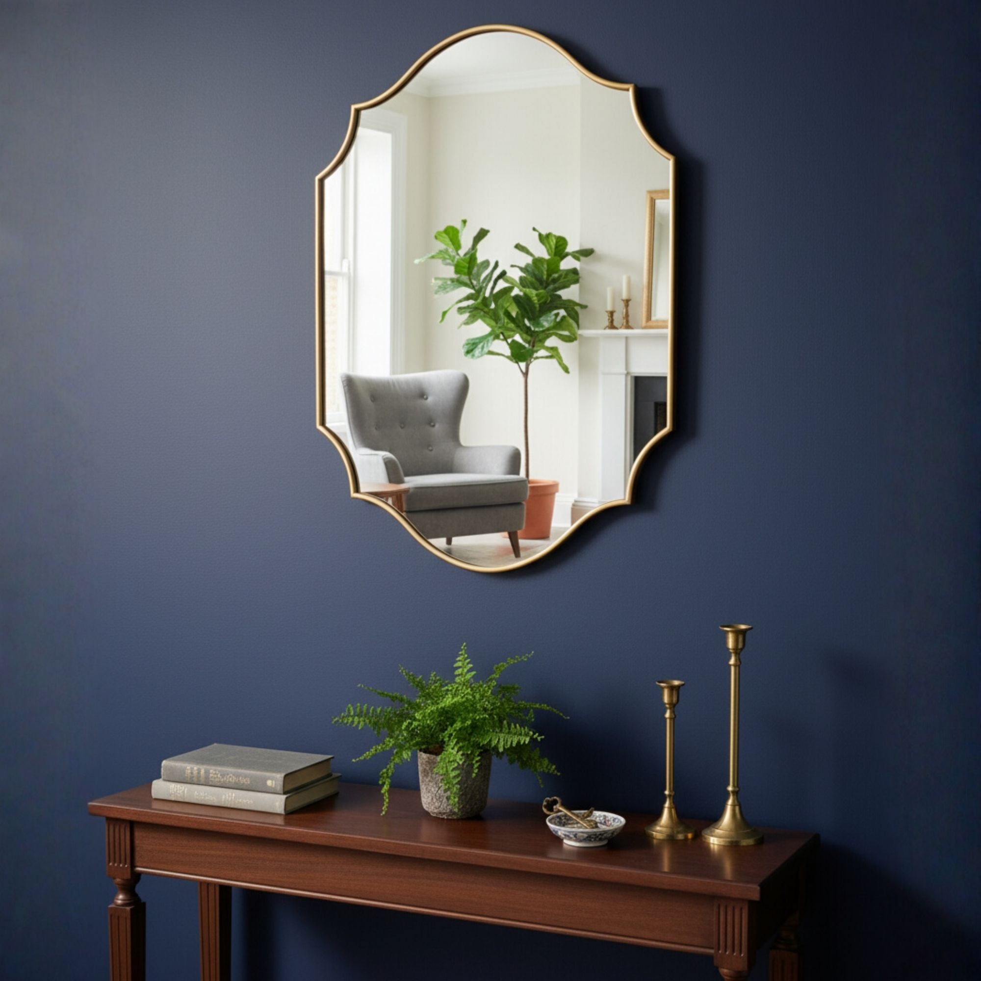 Lefke Asymmetrical Mirror - Handmade Irregular Wall Mirror