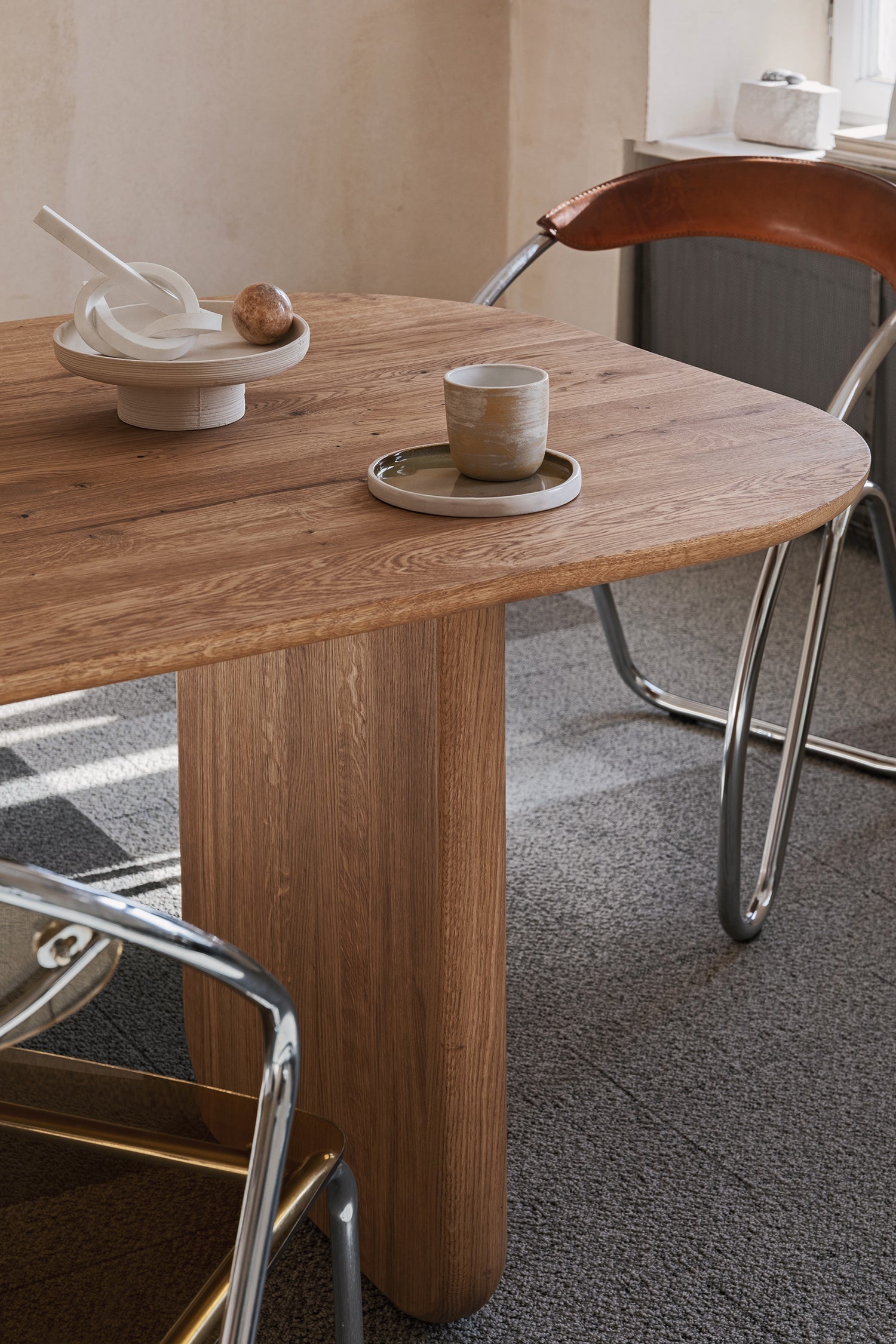 Oval Solid Wood Dining Table