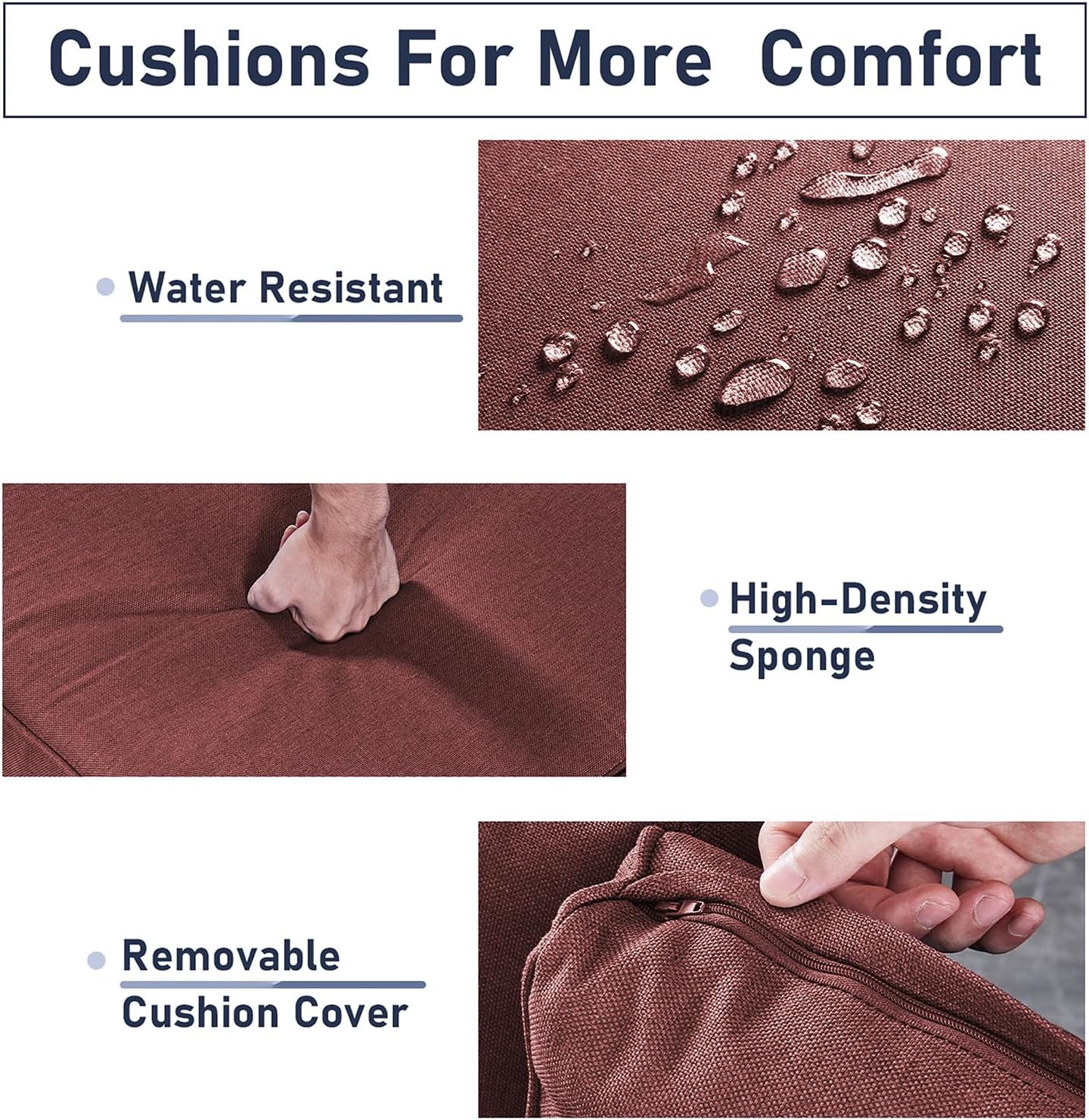 11 Piece Outdoor Furniture Set with Swivel Rocker Chairs