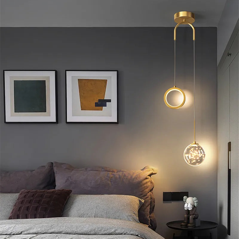 Bedside Chandelier Modern Minimalist Creative Starry Nordic Art Lamps