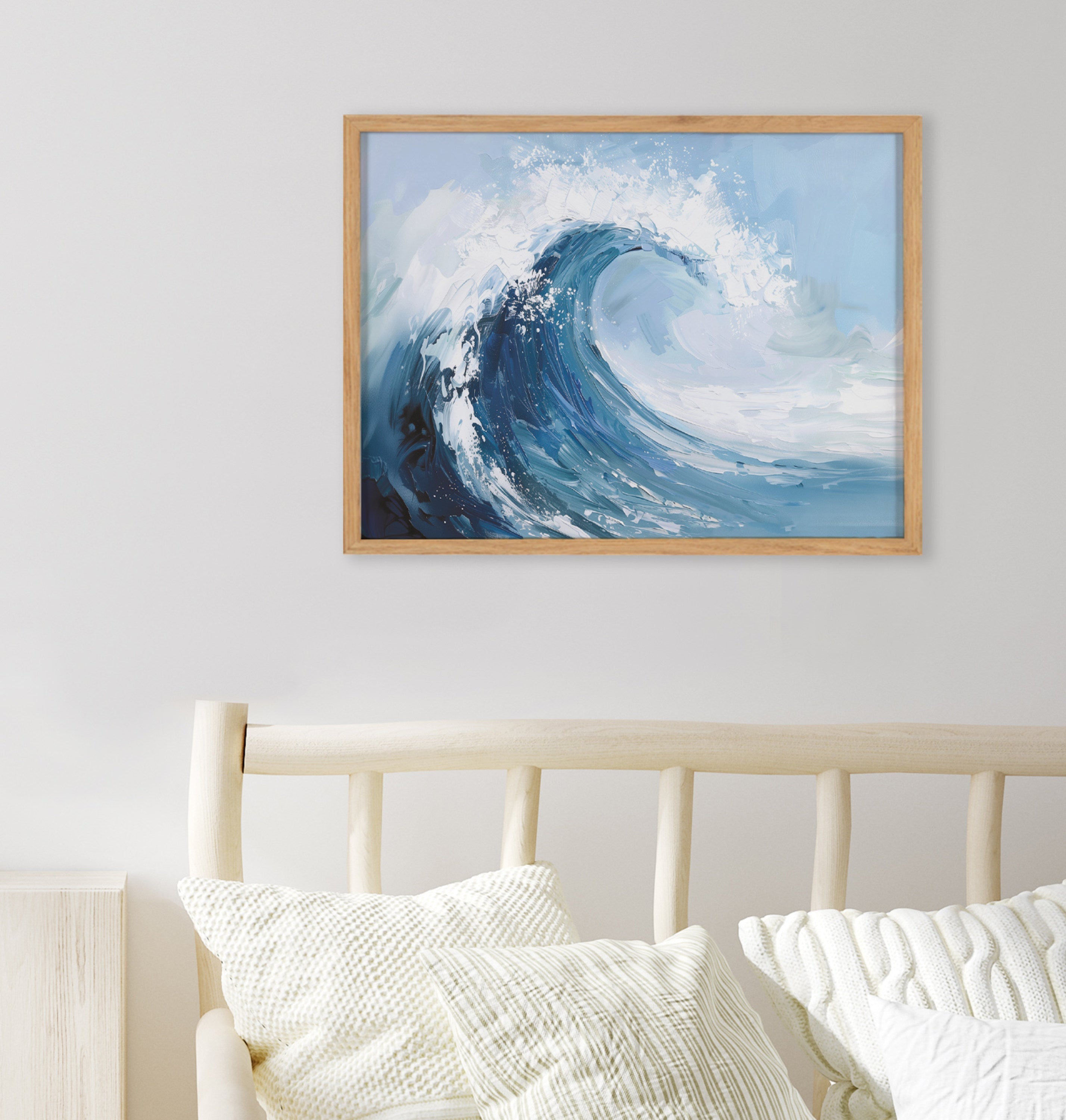 Gallery Abstract Painterly Coastal Ocean Wave Print by The Creative Bunch Studio