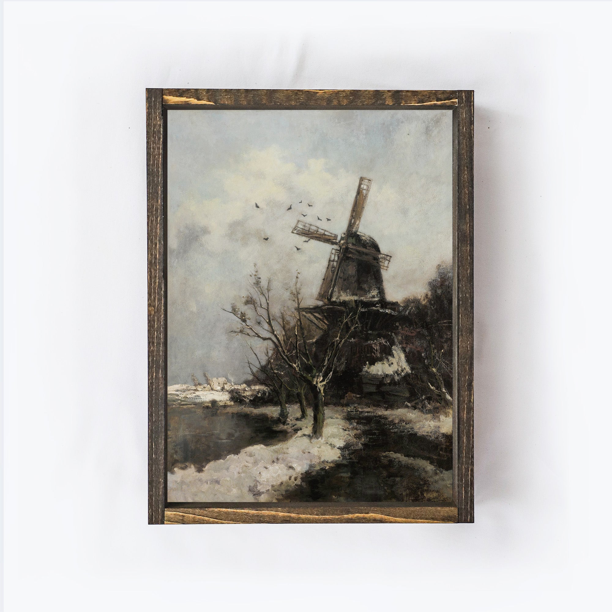 Vintage Print Framed | Dutch Windmill A01-1