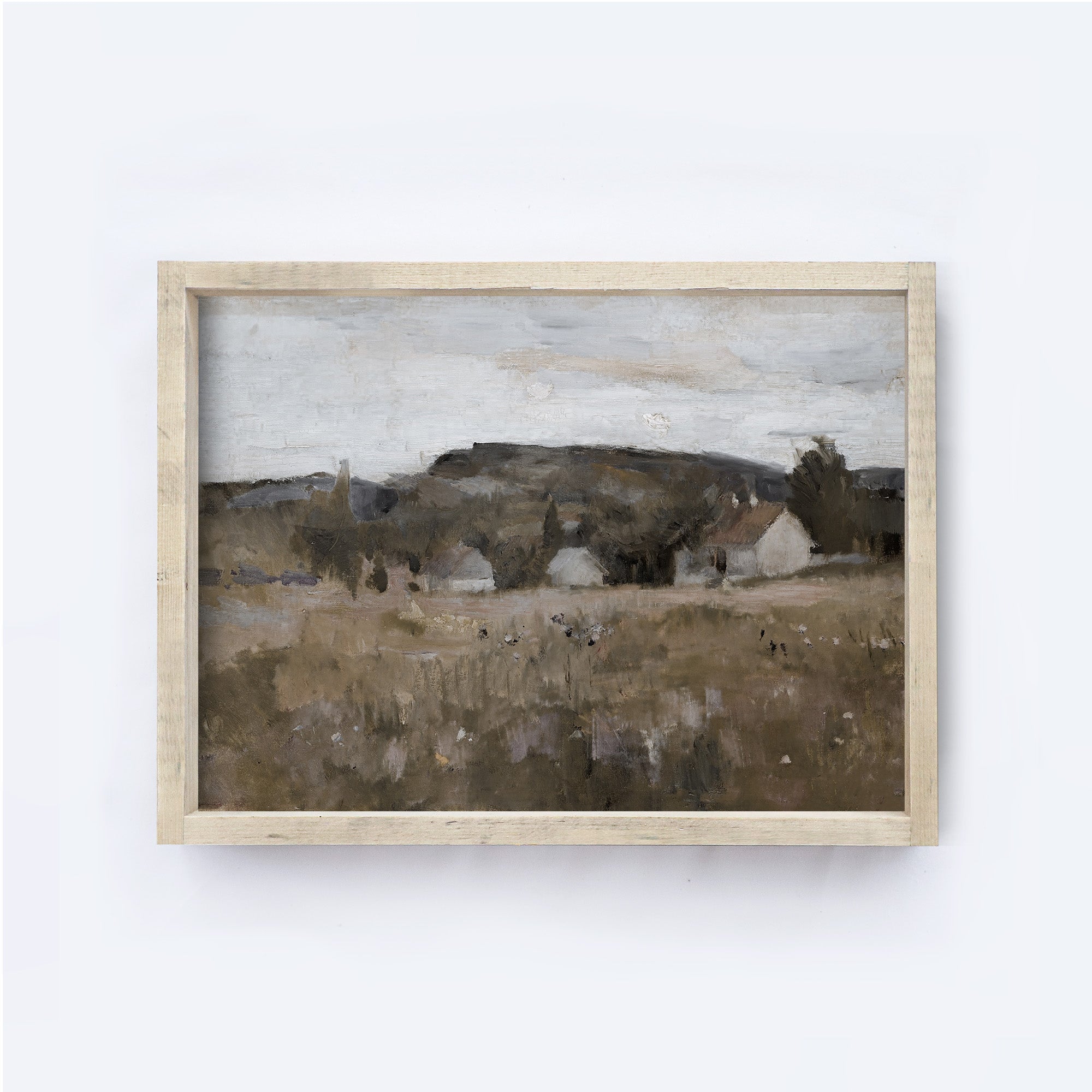 Vintage Wood Sign | Countryside Painting A133-0