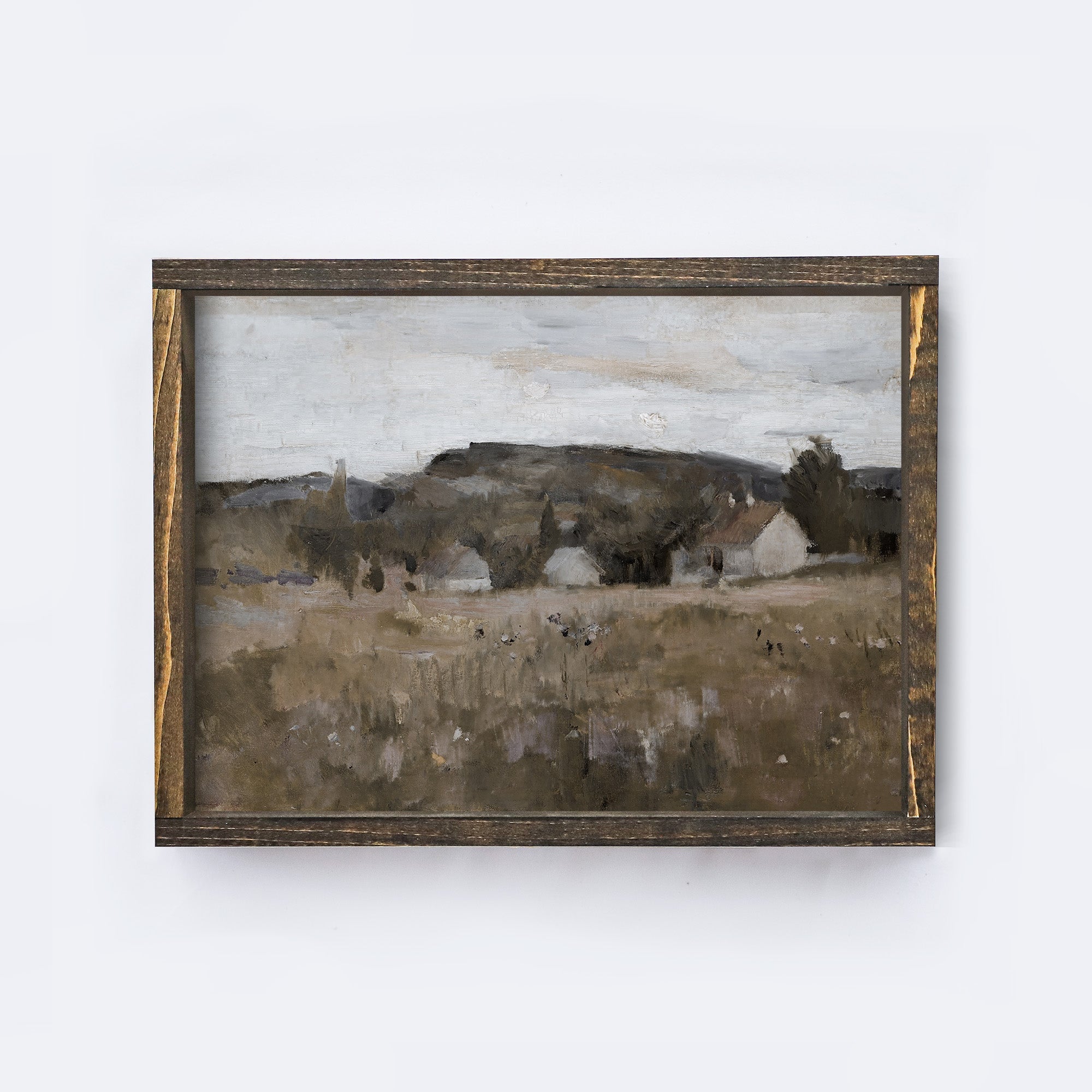 Vintage Wood Sign | Countryside Painting A133-1