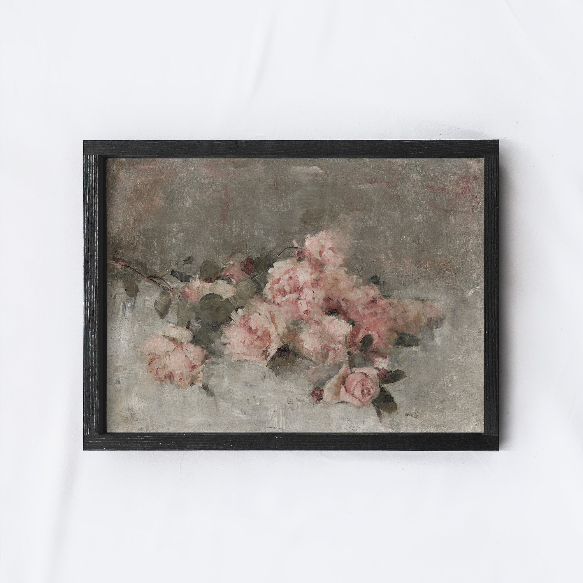 Vintage Print Framed | Pink Rose Study A115-2