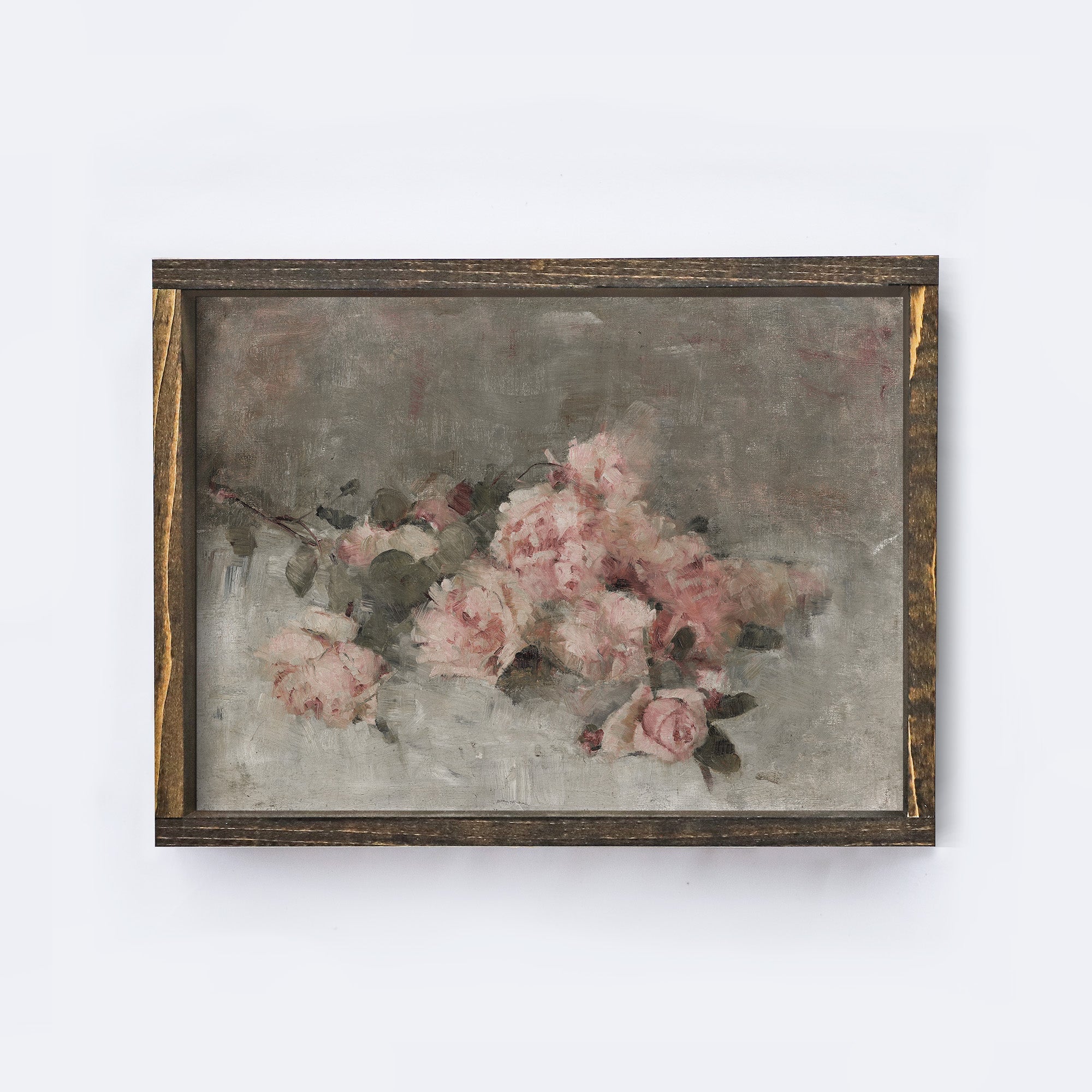 Vintage Print Framed | Pink Rose Study A115-3