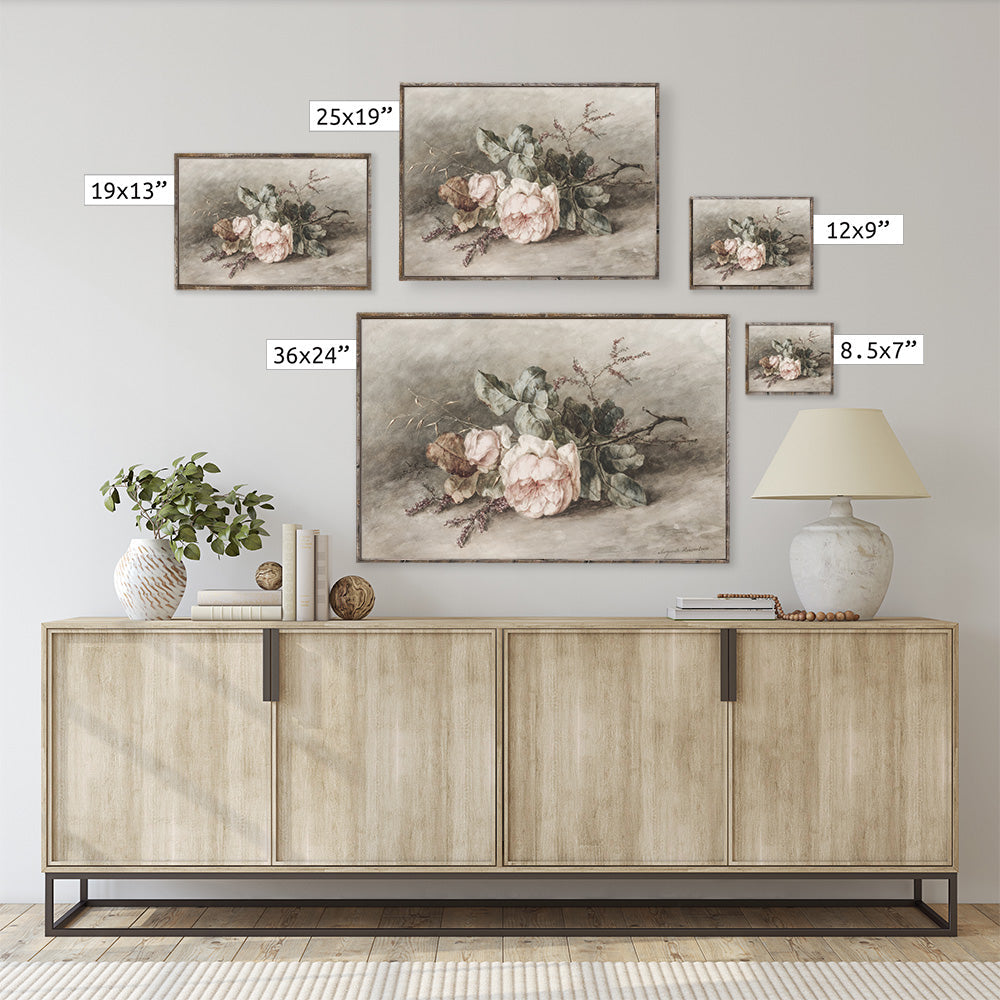 Vintage Print Framed | Flower Bundle A117-0