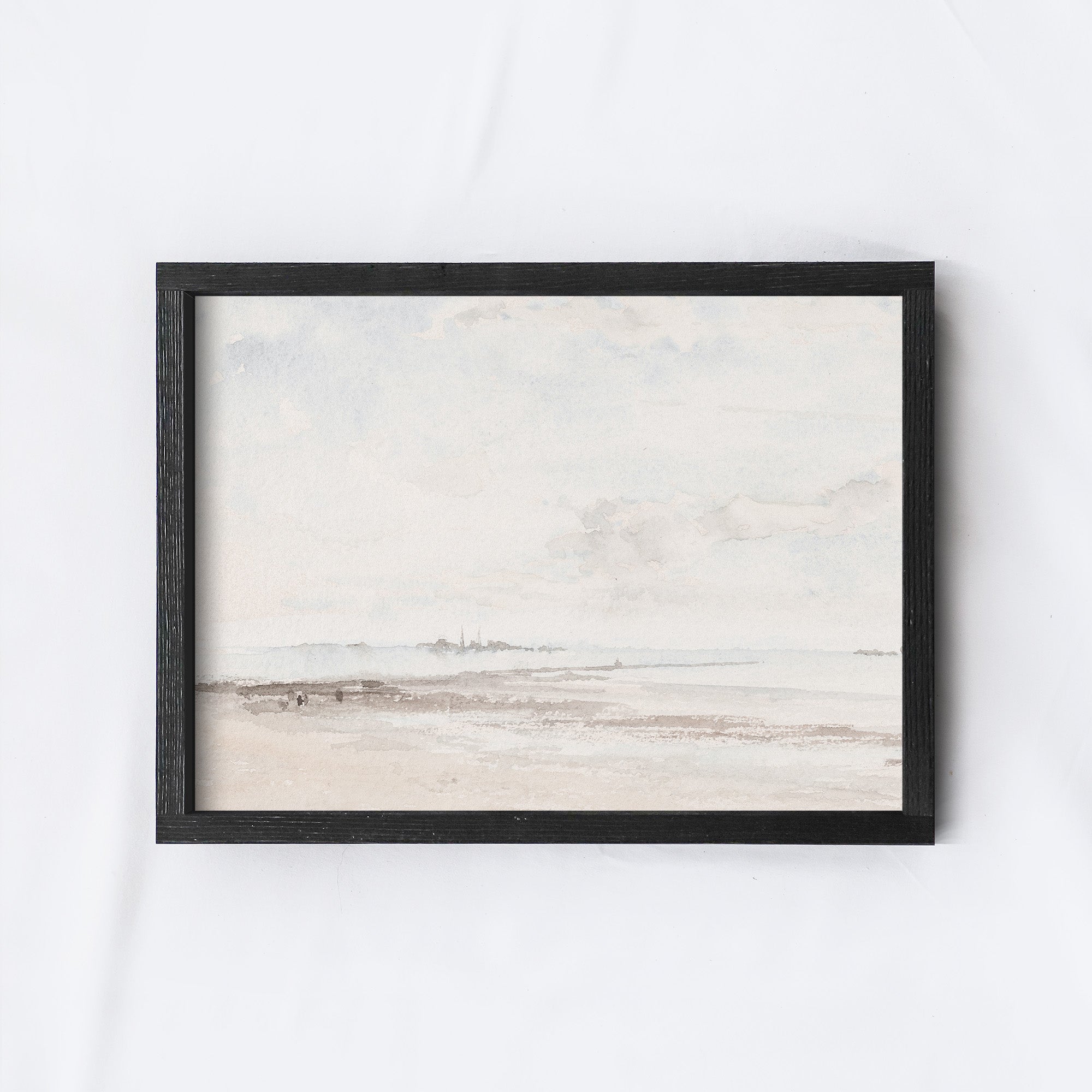 Vintage Print Framed | Seascape Coastal Wall Art Painting A119-4