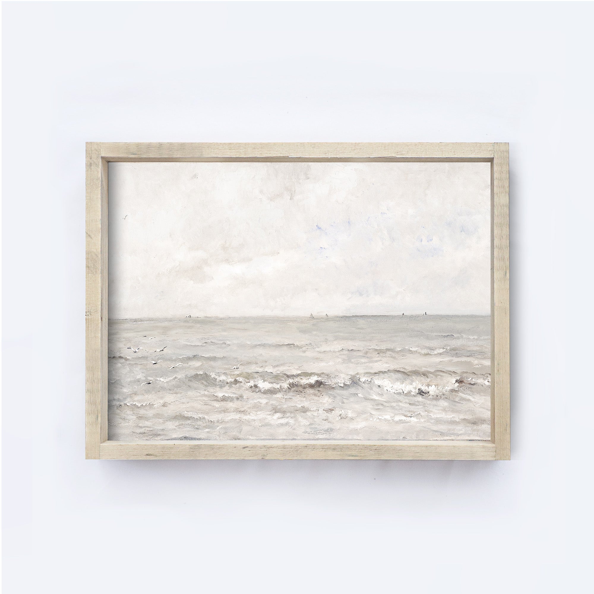 Vintage Print Framed | Coastal Wall Art Painting A120-2