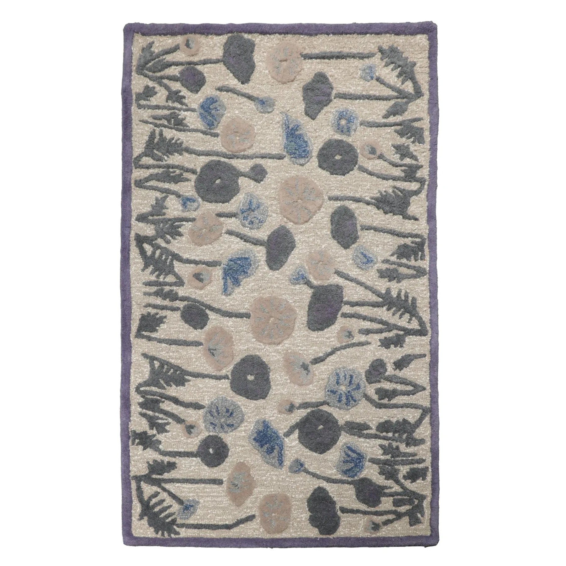 LoomBloom Multi Size Beige Hand Tufted Contemporary Botanical Wool and Silk Oriental Area Rug