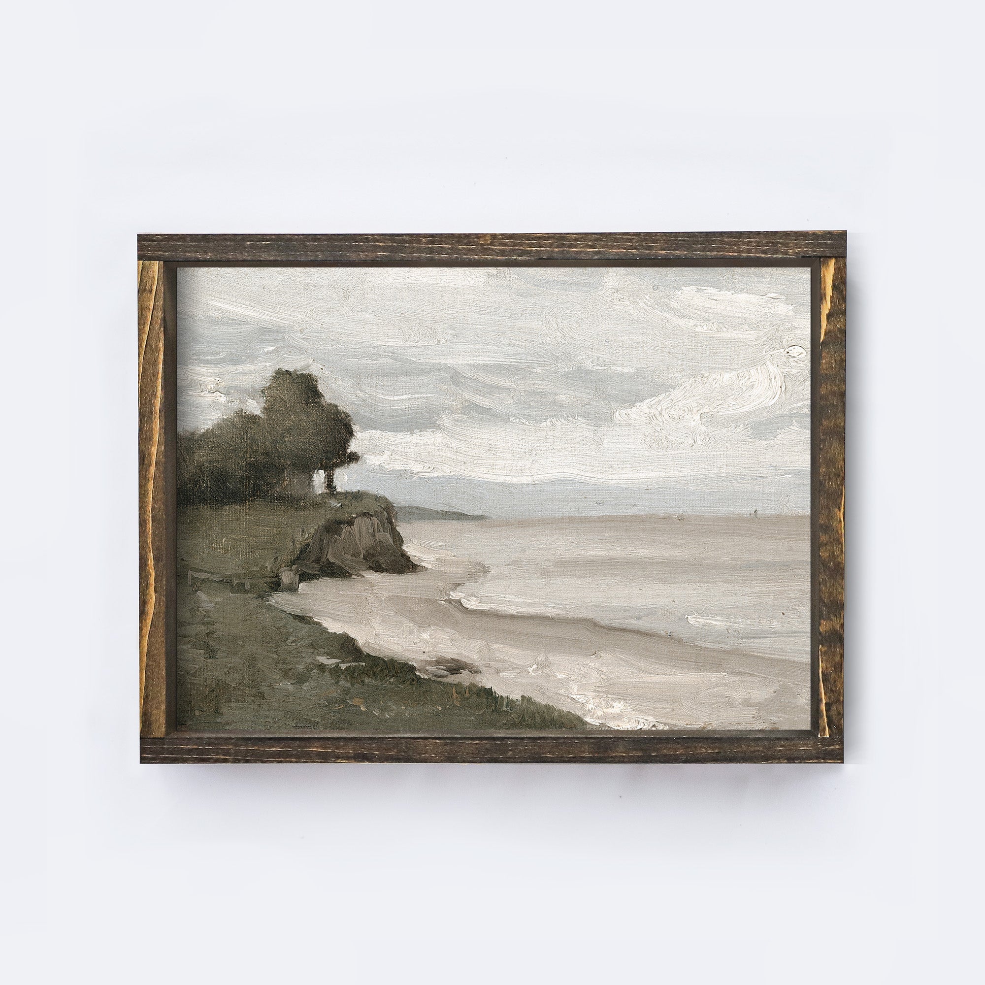 Vintage Coastal Sea Painting | Coastal Art Print A199-1