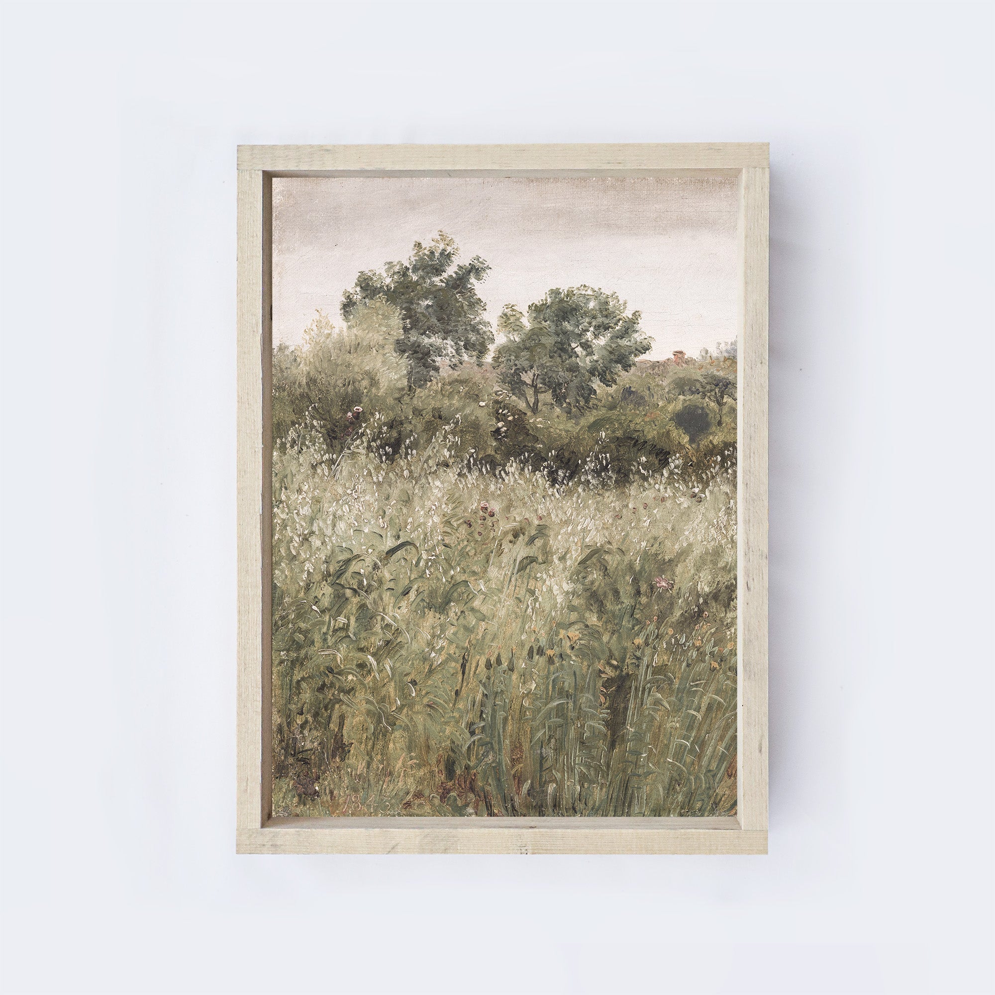 Vintage Print Framed | Fall Harvest Vertical A81-2