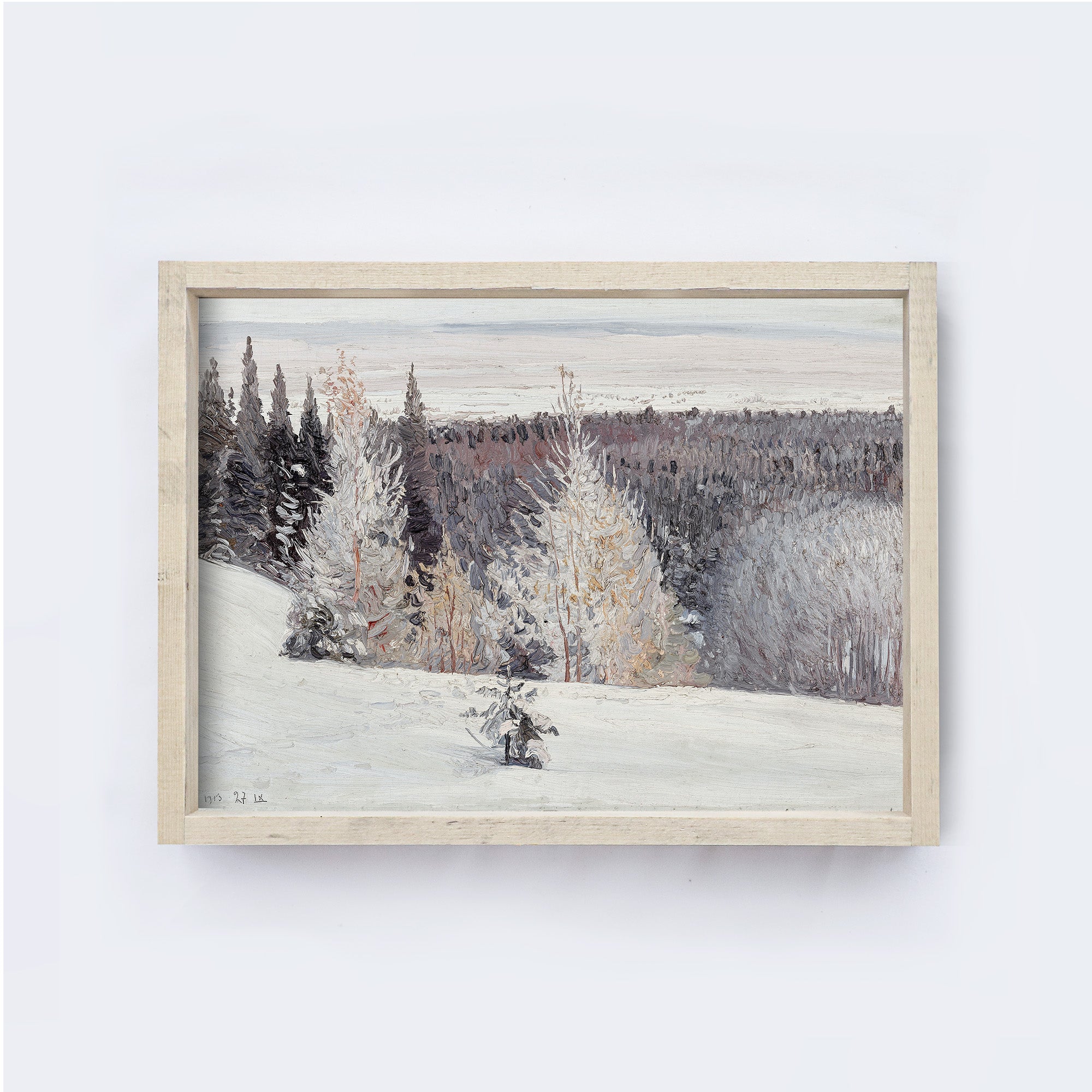 Vintage Print Framed | Winter Trees A85-0