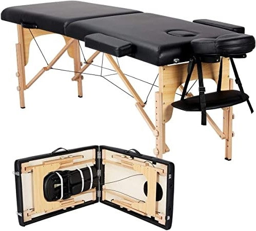 Black Adjustable Portable Massage Folding Table-0