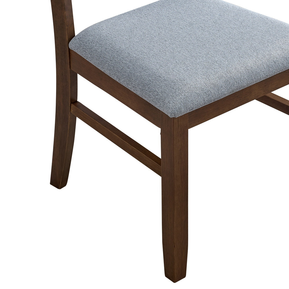ACTU Farmhouse Dining Table Set with Upholstered Chairs for 4–6