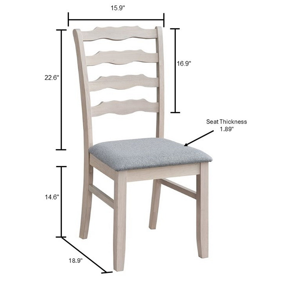 ACTU Farmhouse Dining Table Set with Upholstered Chairs for 4–6