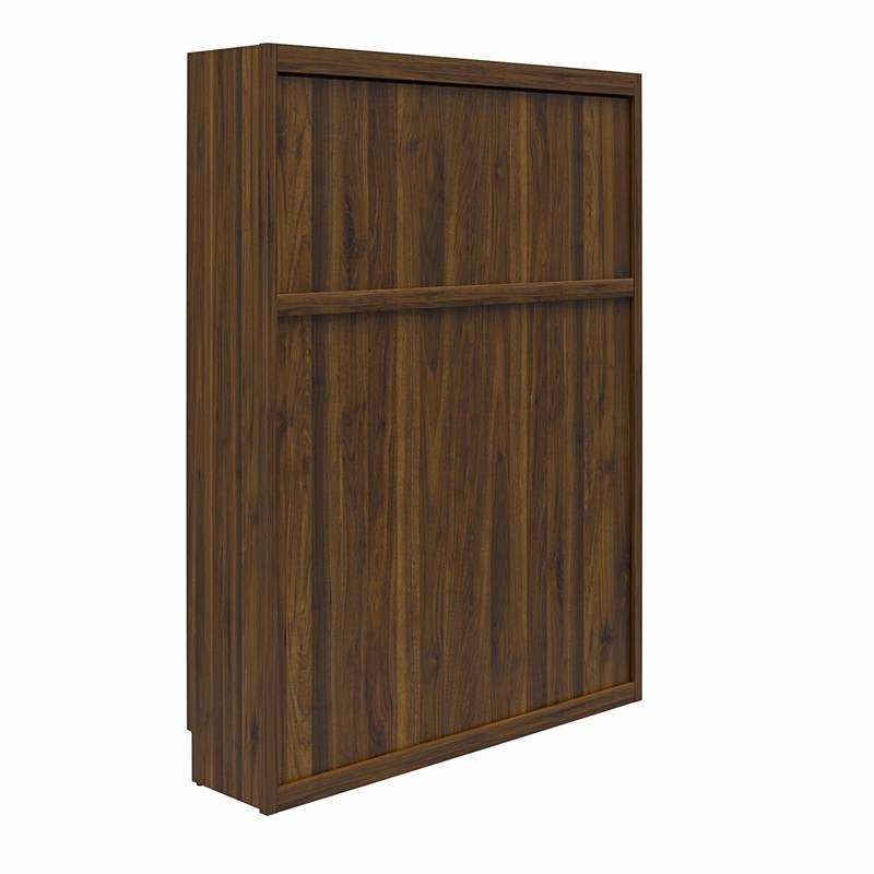 Queen size Murphy Bed Space Saving Wall Mounted Design in Walnut Finish-1