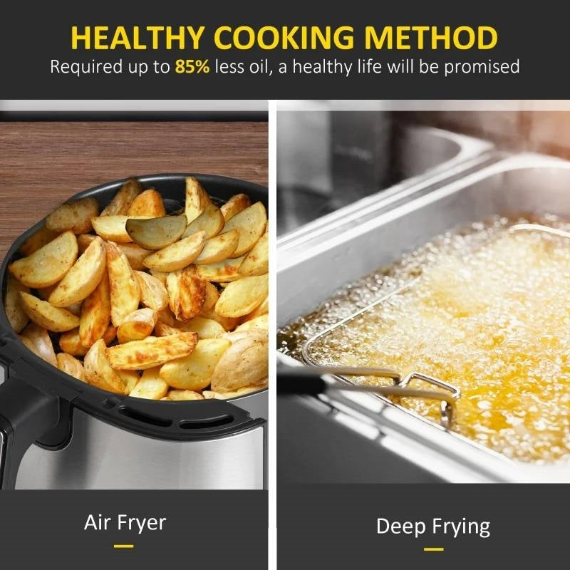 Silver/Black Multi-Function 4 in 1 Oven Air Fryer 4.7 QT-4