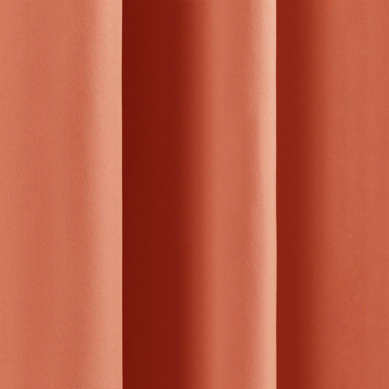 52 x 84 inch Solid Orange Apricot Thermal Blackout Curtain Panels - Set of 2-2