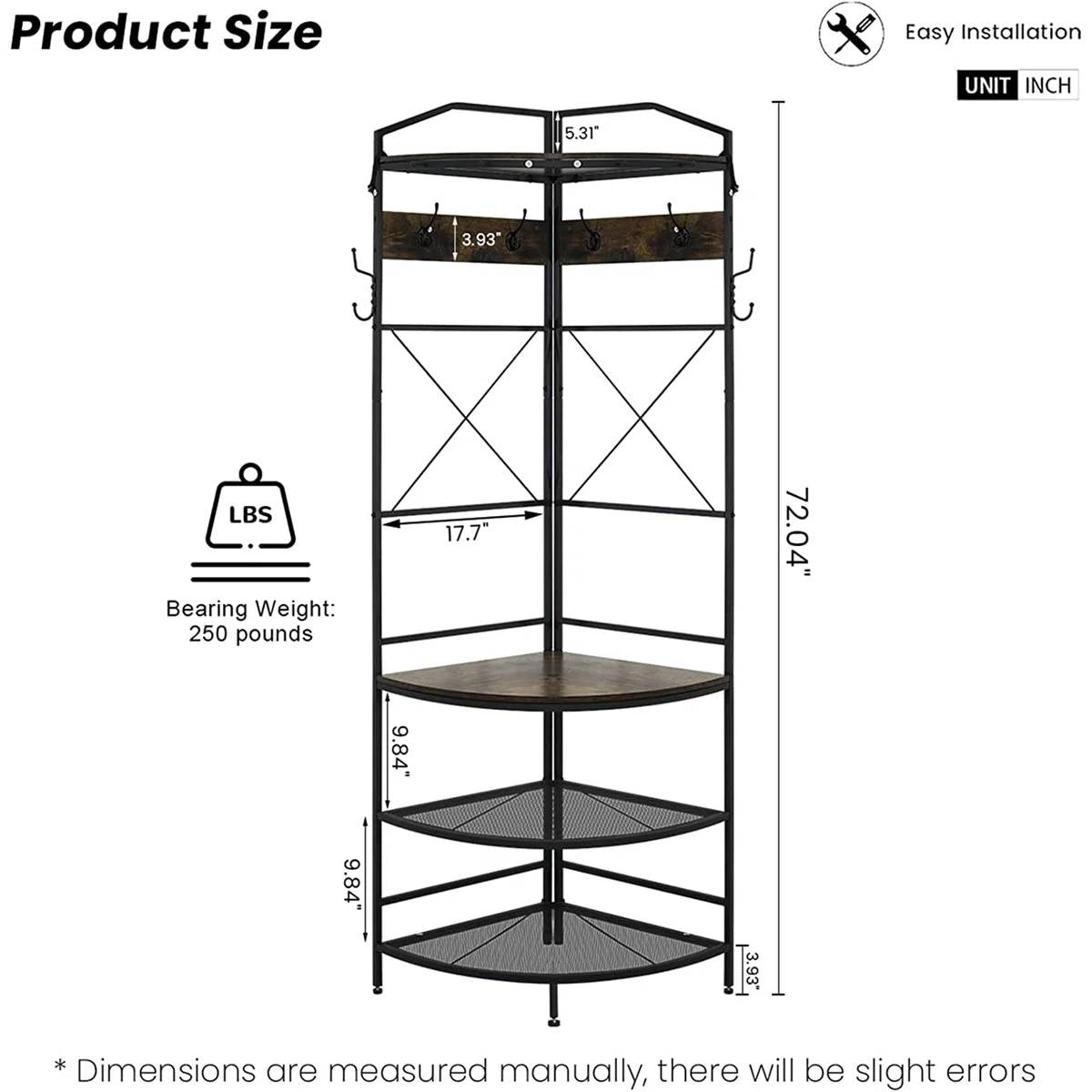 Modern Corner Entryway Hall Tree Shoe Storage Bench Coat Rack-4