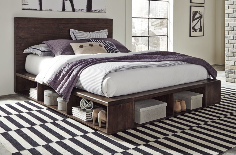 Bucktown Platform Storage Bed - Espresso