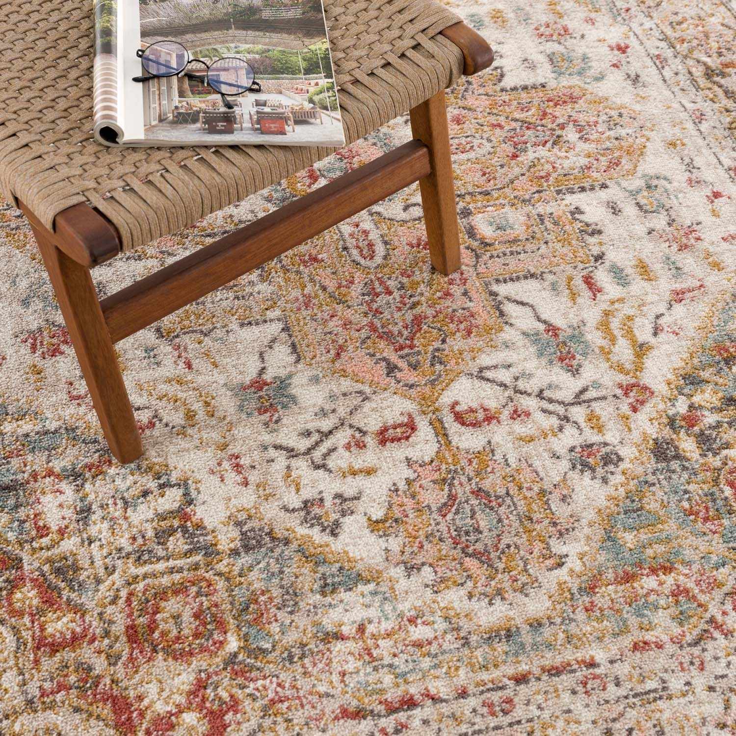 Peeta Brown Medallion Area Rug