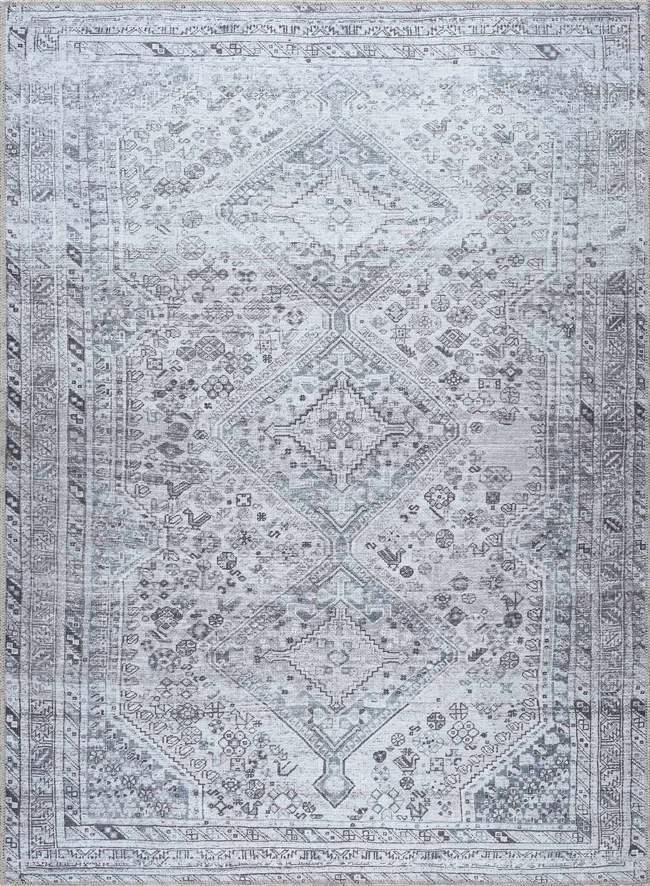 Barny Gray Washable Area Rug-1