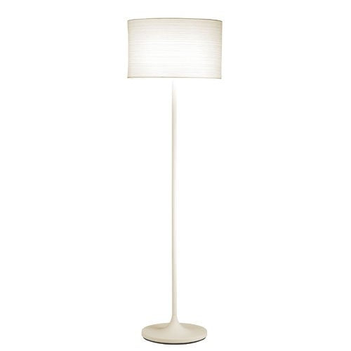 Modern Floor Lamp with White Paper Drum Shade-0