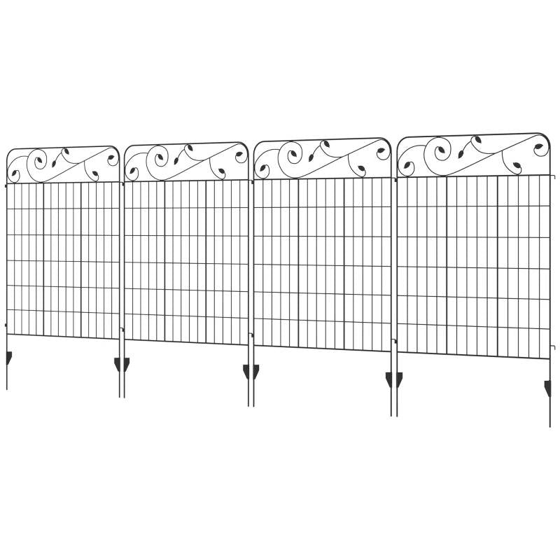 4 Pack Steel Foldable Fence Trellis Panel Animal Barrier-0