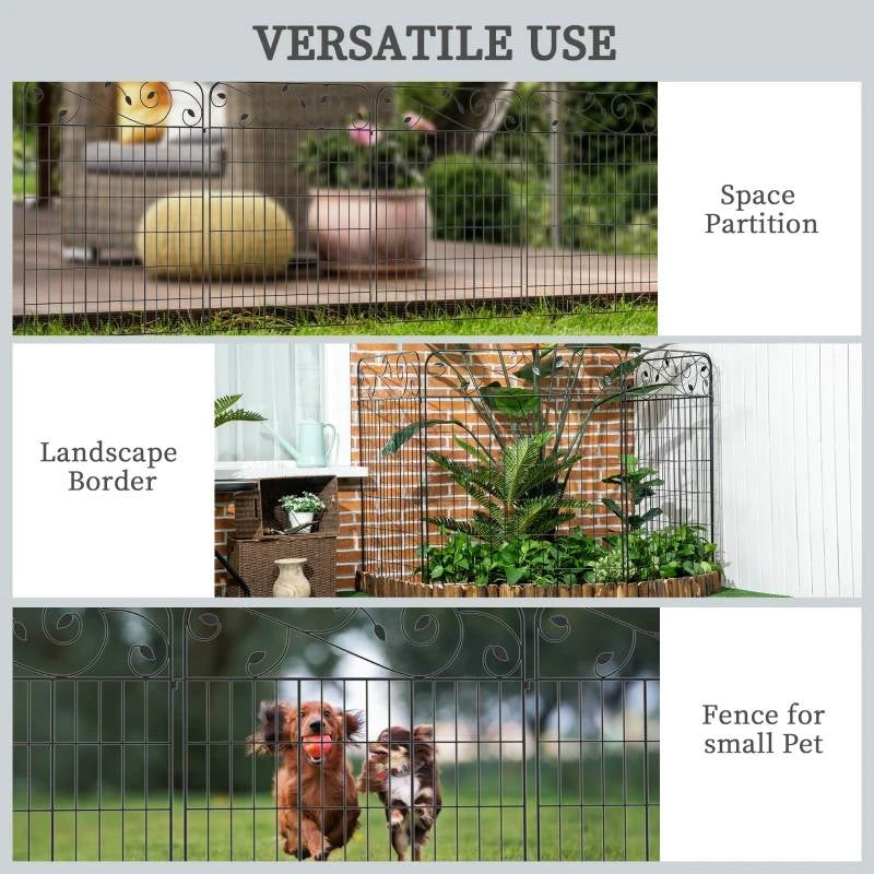 4 Pack Steel Foldable Fence Trellis Panel Animal Barrier-3