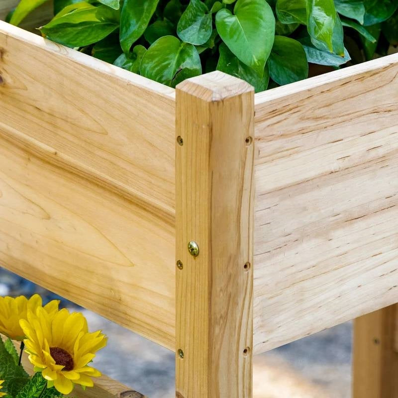 FarmHouse 3 Wooden Elevated Planter Raised Garden Beds-2