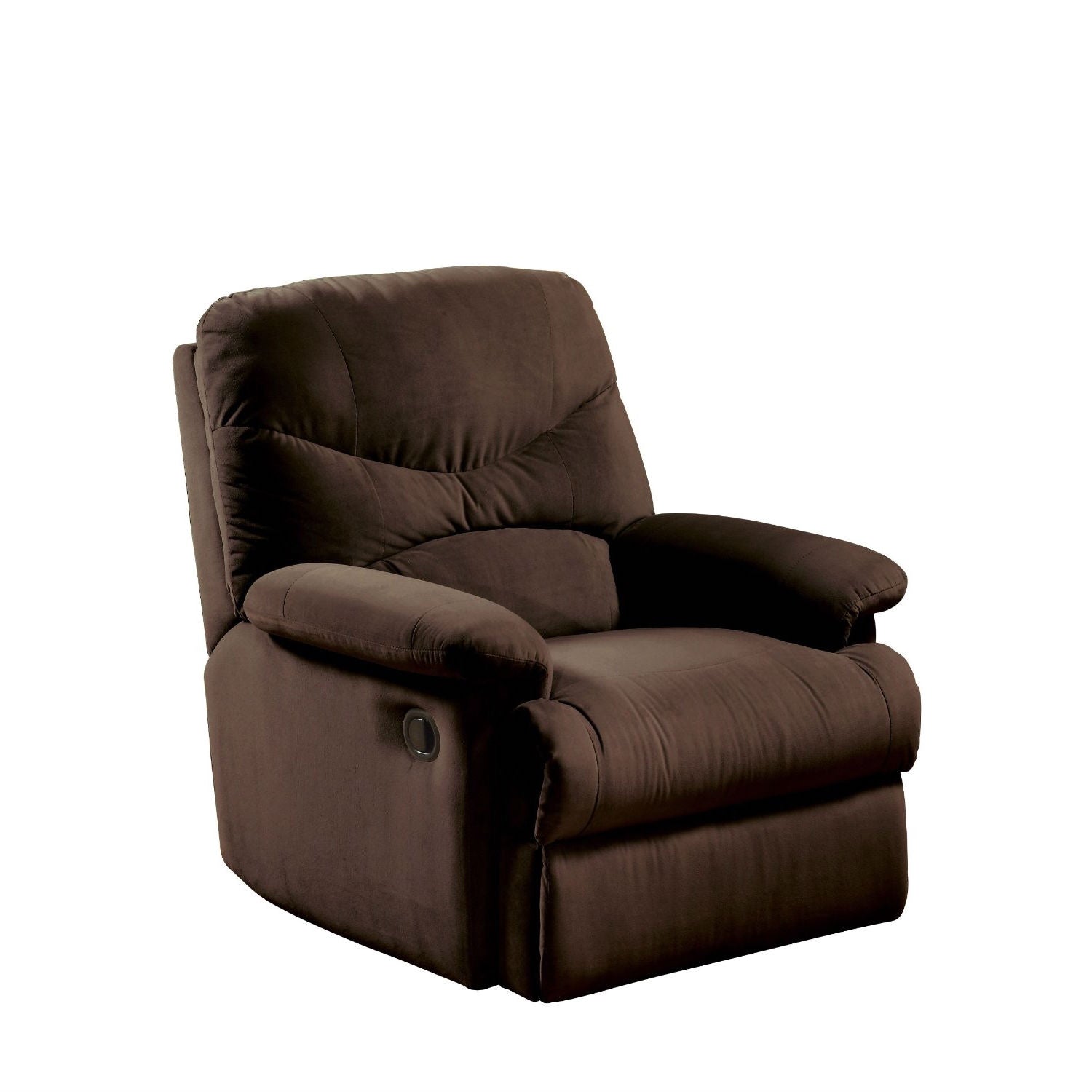 Comfortable Recliner Chair in Chocolate Brown Microfiber Upholstery-0