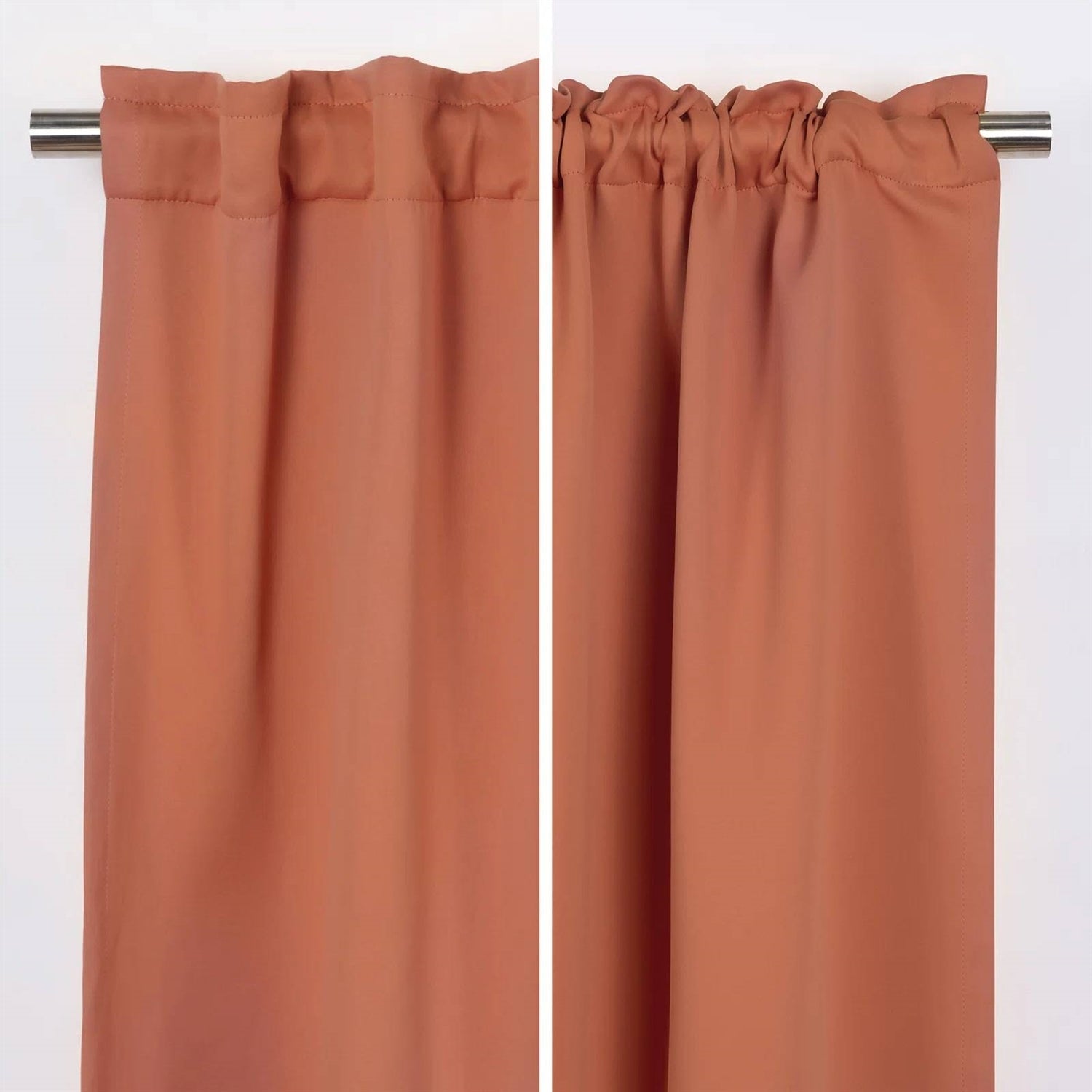 52 x 96 inch Solid Orange Apricot Thermal Blackout Curtain Panels - Set of 2-4