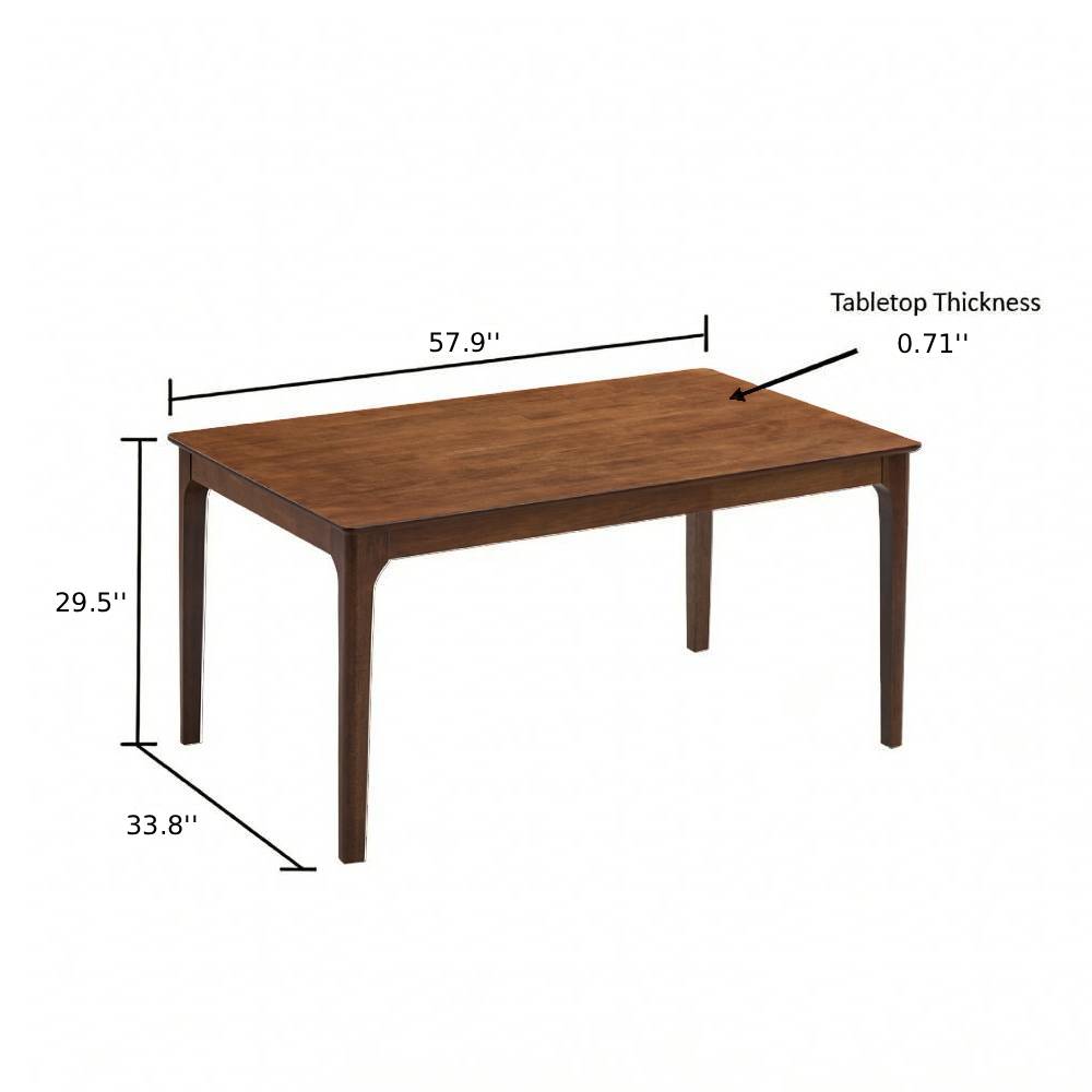 ACTU Farmhouse Dining Table Set with Upholstered Chairs for 4–6