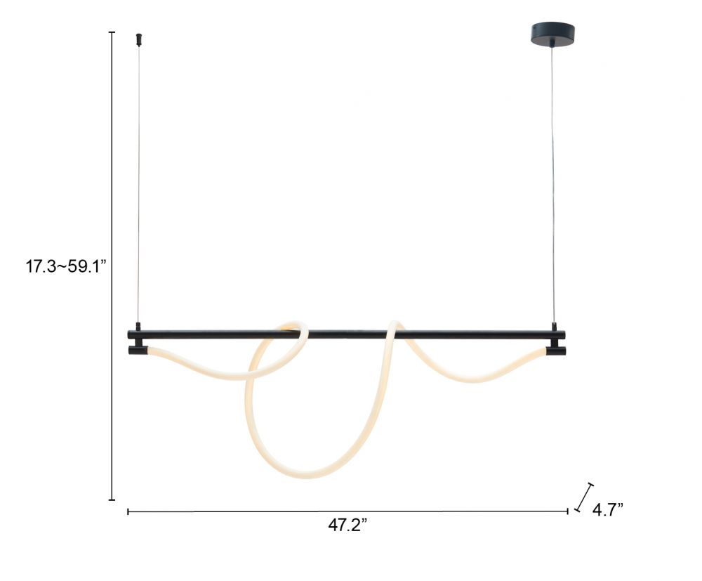 Adder Steel Black Ceiling Lamp