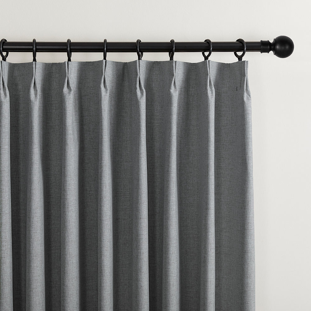 Aiden 100% Blackout Linen Textued Curtains